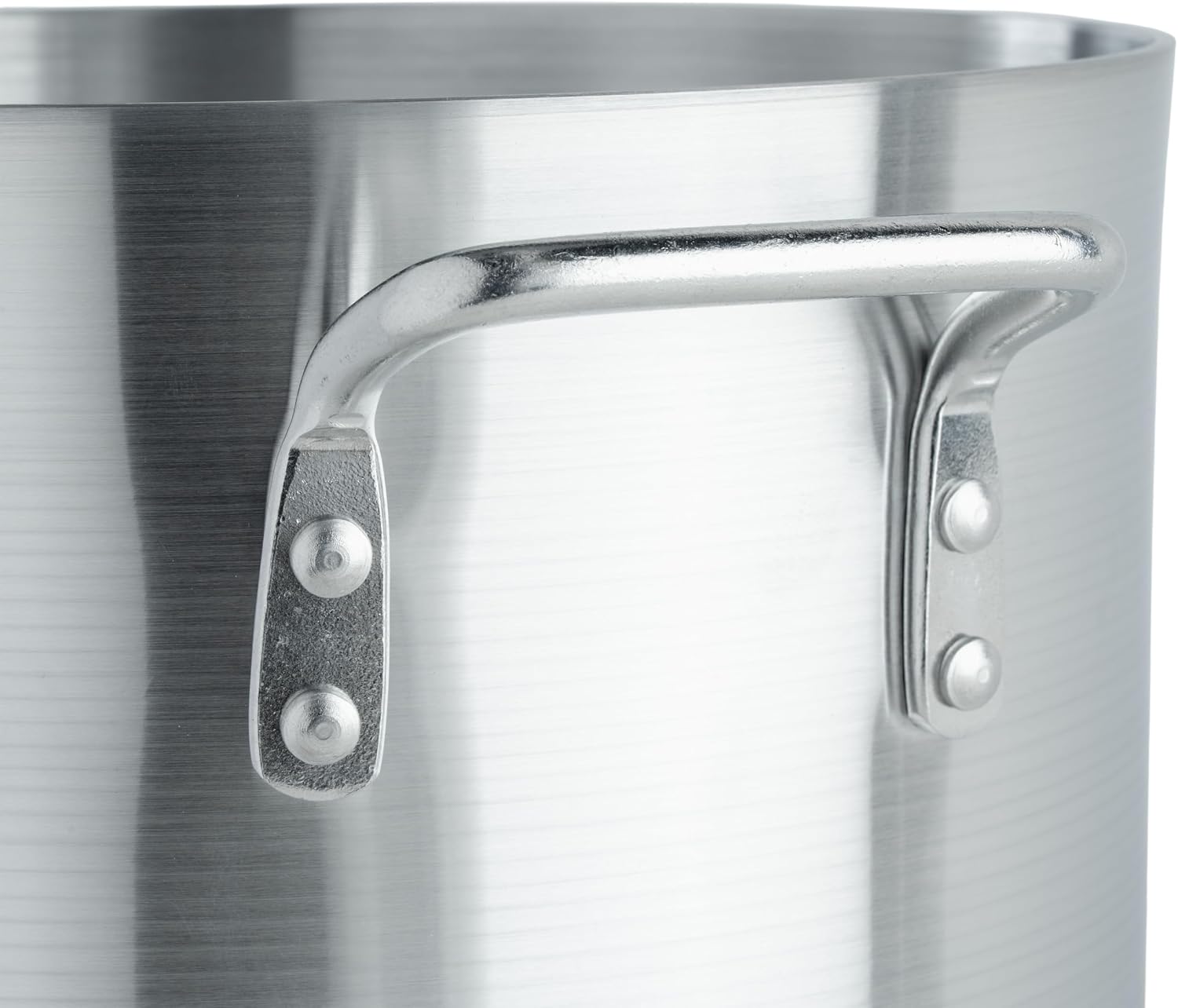 Winco 20 qt Aluminum Heavy-Duty Stock Pot | Thick walls, Riveted handles, Wide base, Great for Stocks, Soups, Pasta and Batch Cooking