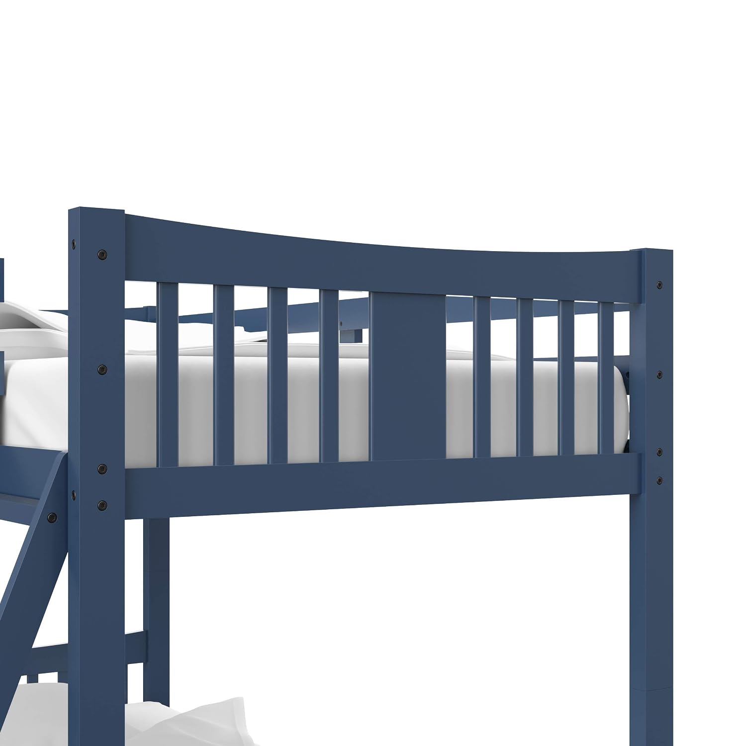 Storkcraft Caribou Twin-Over-Twin Bunk Bed, Navy | GREENGUARD Gold Certified, Wood Twin Bunk Beds for Kids Bedroom, Converts to 2 Individual Twin Beds, No Box Spring Required
