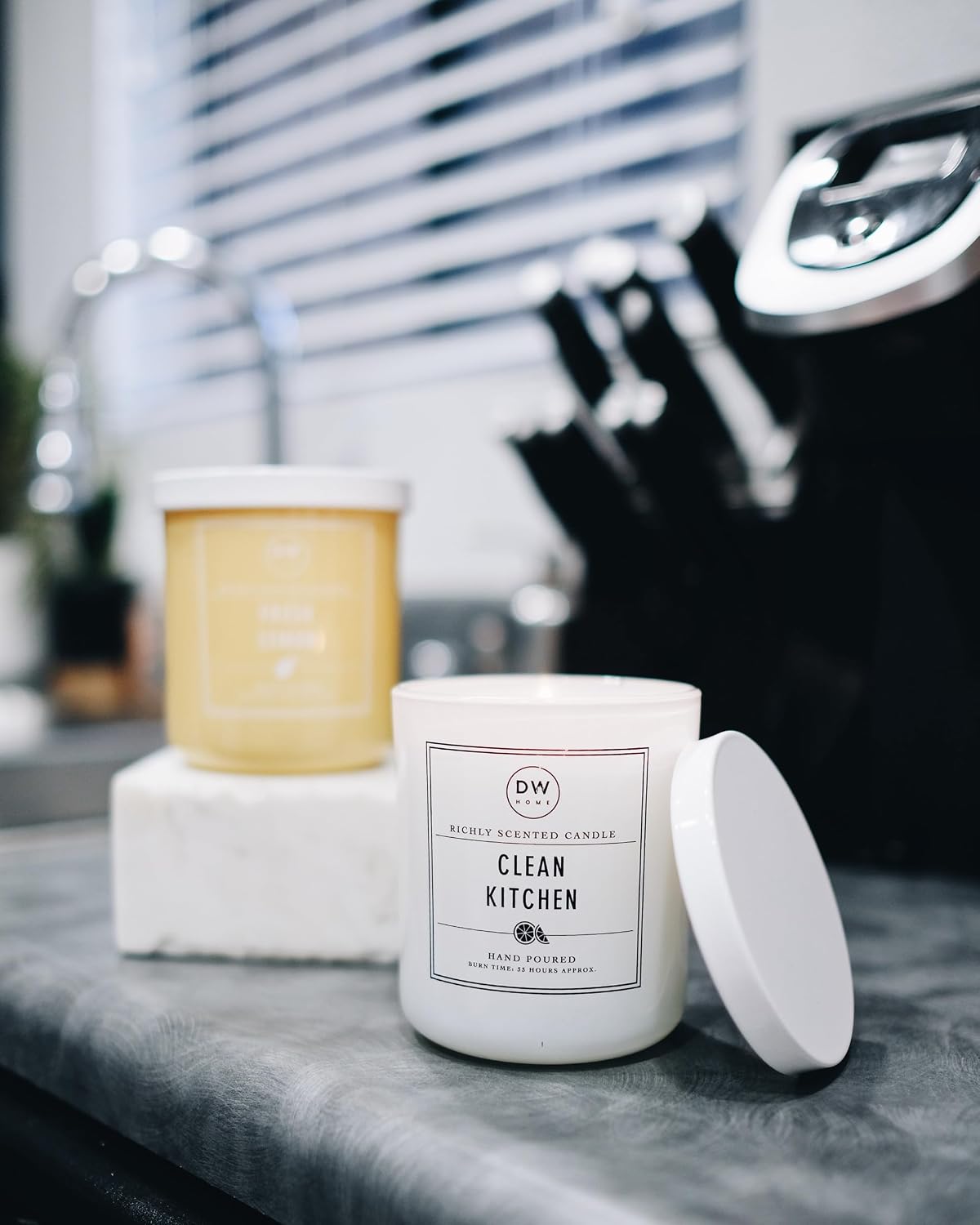 DW Home Peony Petals Scented Candle for Home, 9 oz, 8.8 oz Candle Jar, Up to 33H Burn Time, Luxury Scented Candle for Relaxation, Gifting, Home Décor