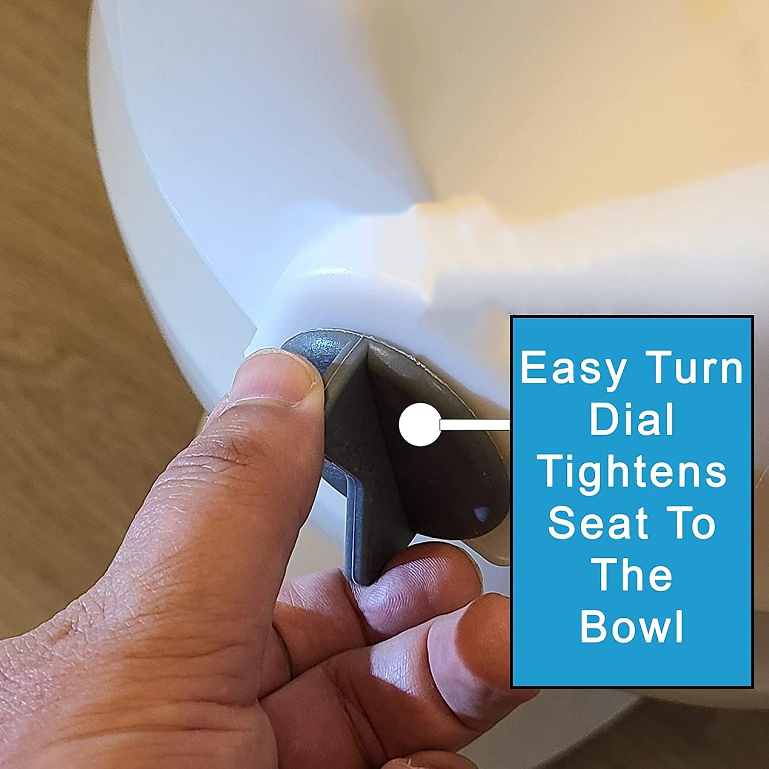 ProBasics E-Z Lock Raised Toilet Seat with Handles, 4.5" Toilet Seat Riser with Arms, Fits Most Elongated and Round Toilets, 17" Seat Width & Height