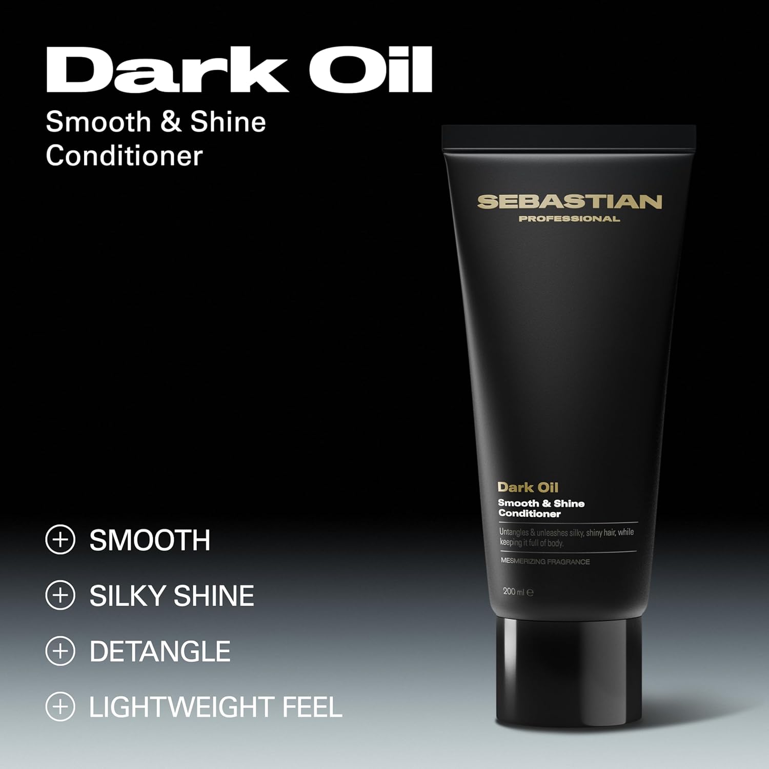 Sebastian Professional Dark Oil Lightweight Conditioner | Infused with Jojoba & Argan Oil | Smoothes and detangles hair.
