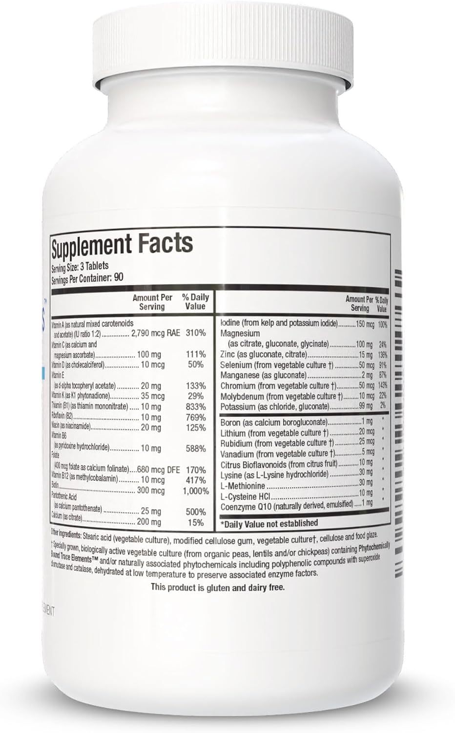 BIOTICS RESEARCH Bio Multi Plus Iron & Copper Free Multivitamins 270Tablets
