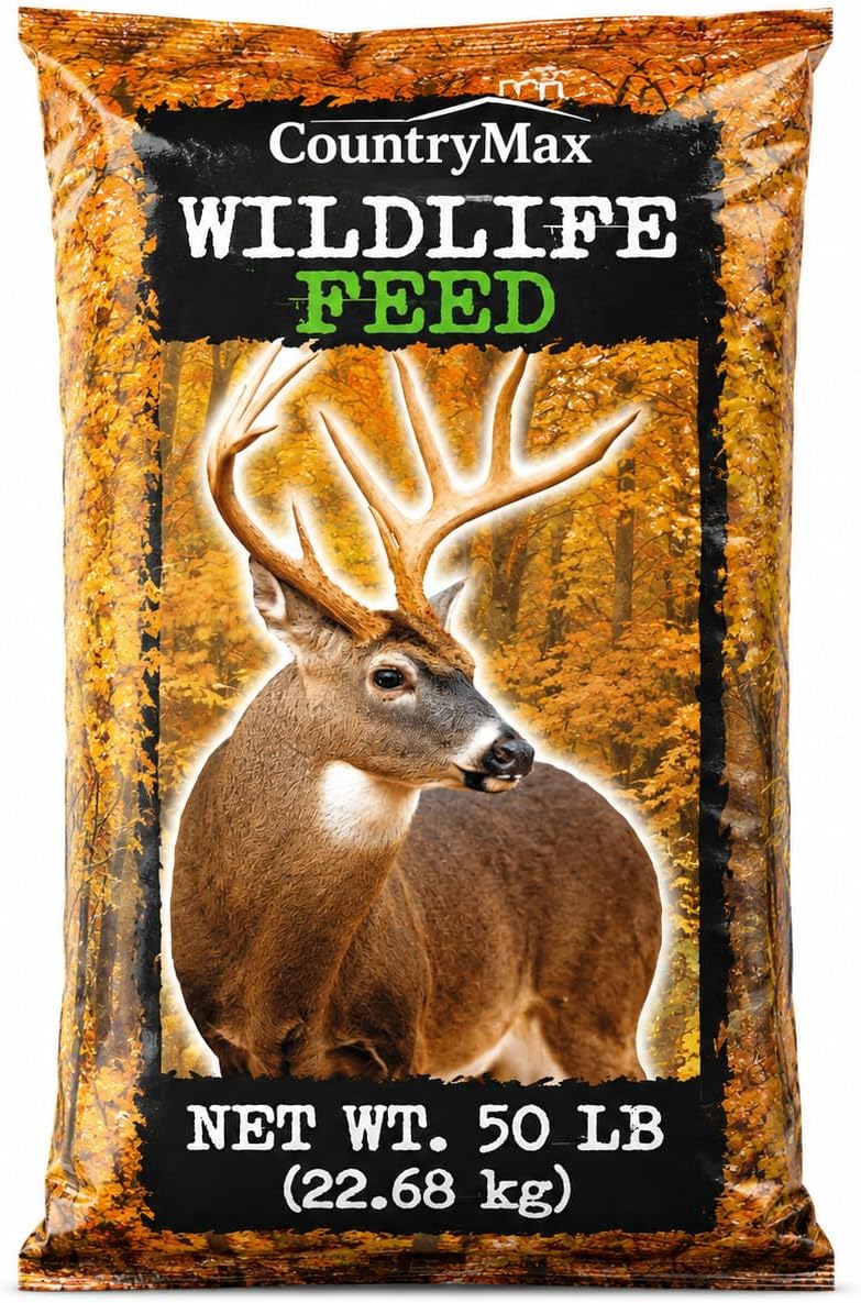 CountryMax 50LB Cracked Corn Chicken Feed, for Birds, Deer, Squirrels | High Energy, USA Sourced, Year-Round Feeding for Poultry, Wildlife, Birds. For Ground Feeding or Bird Feeders