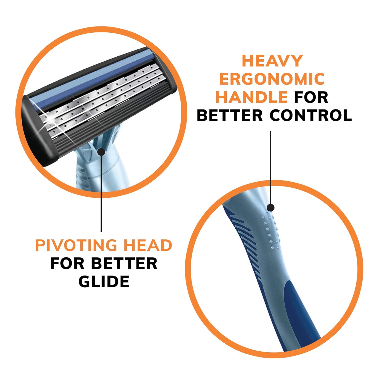 BIC Flex 3 Men's Disposable Razors, 3-Blade, Smooth Shave, 8-Pack | Pivoting Head for Easy Control | Lubricating Aloe Strip for Comfort | Ergonomic Handle for Better Grip