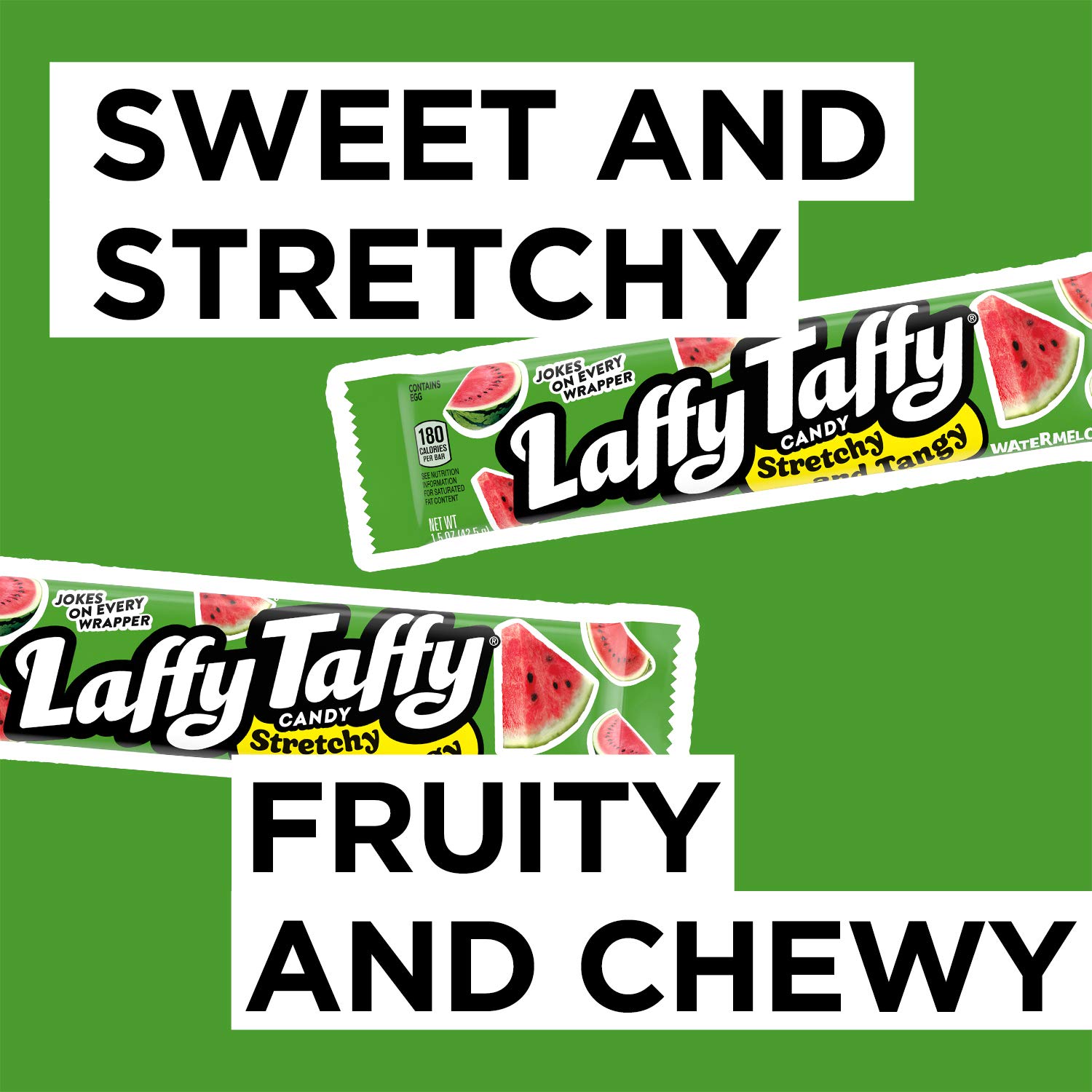 Laffy Taffy Variety Box, Grape Watermelon Cherry Chewy Candy, 1.5 oz, 24 Ct | Grape, watermelon, cherry stretchy tangy taffy, individually wrapped, jokes on wrapper, lunchbox, sharing