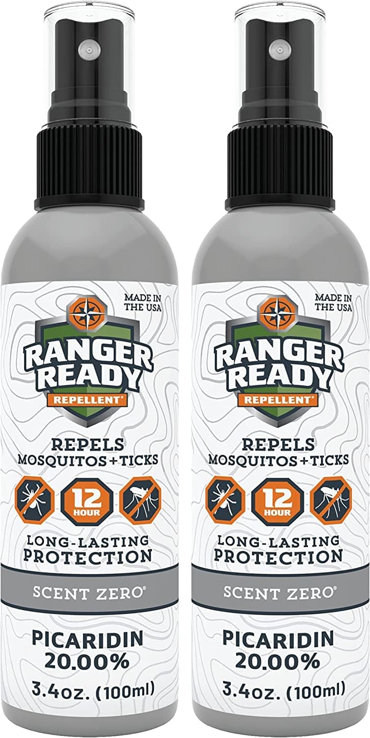 Ranger Ready Repellents Picaridin Insect Repellent Spray with Scent Zero - Mosquito Repellent and Tick Spray (8 oz., Pack of 1)