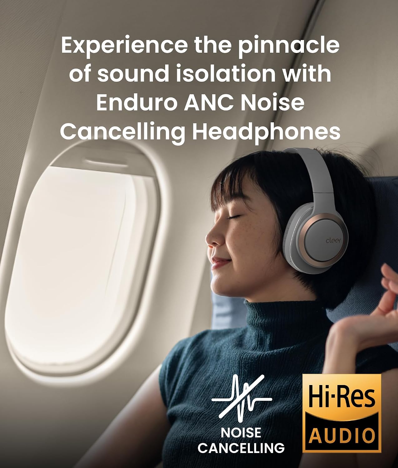 Cleer Audio Enduro ANC Noise Canceling Headphones, Dark Navy
