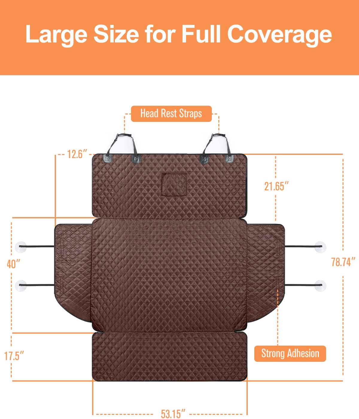PETICON SUV Cargo Liner for Dogs, Trunk Cover with Bumper Flap Protector