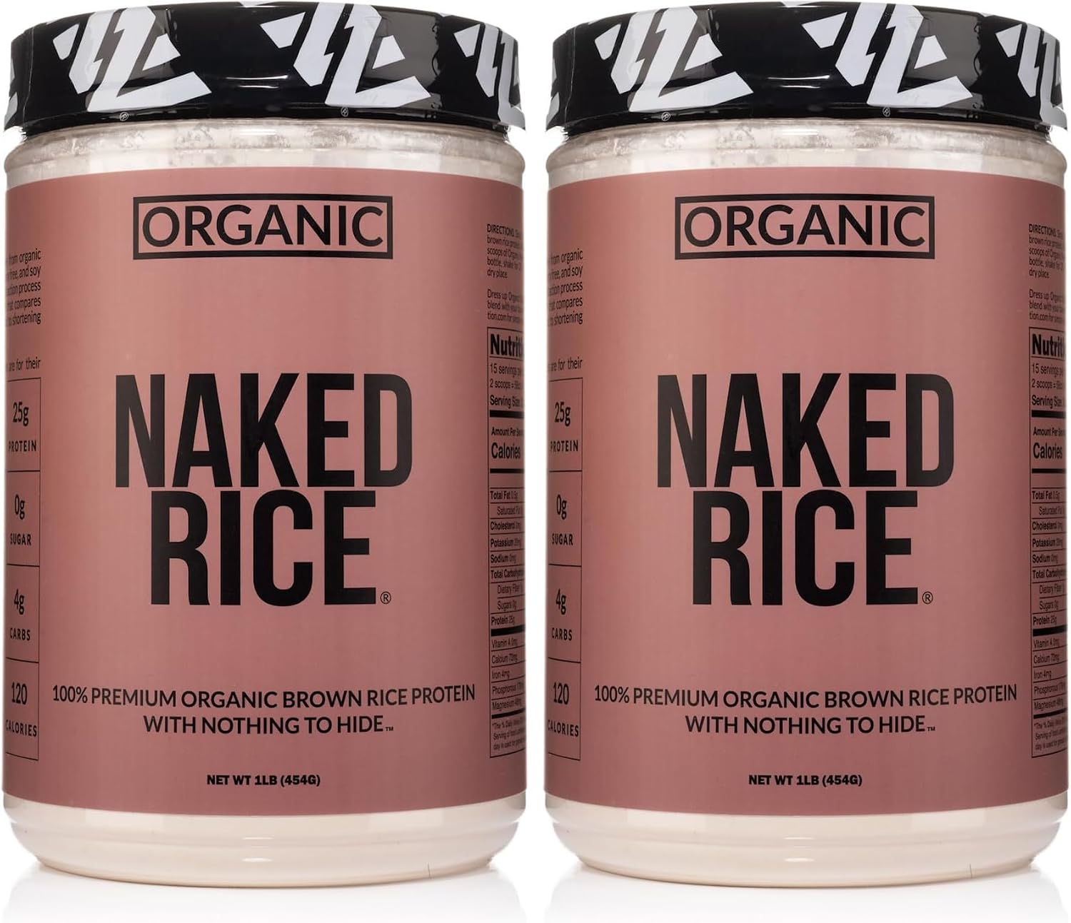 NAKED nutrition Rice - Organic Brown Rice Protein Powder - Vegan Protein Powder - 5Lb Bulk, Gmo Free, Gluten Free & Soy Free. Plant-Based Protein, No Artificial Ingredients - 76 Servings