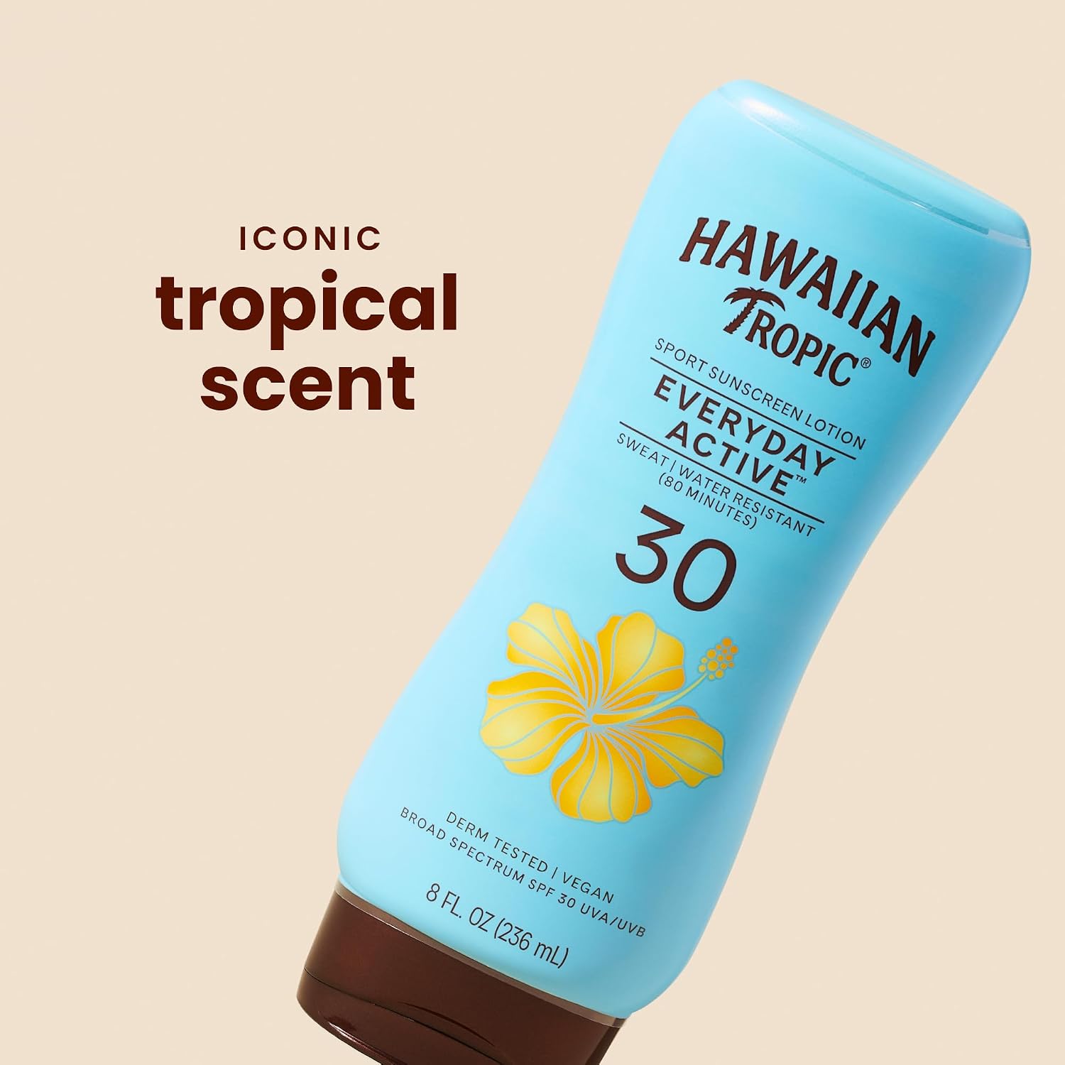 Hawaiian Tropic Everyday Active SPF 50 Sunscreen Lotion, 8 Fl Oz
