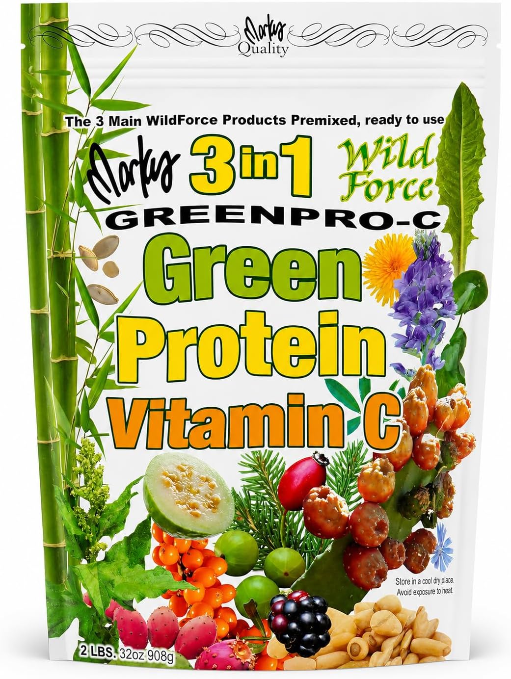 Wild Force GreenPro-C (Pre-Mixed Greens, Protein, and Vitamin C Powder)