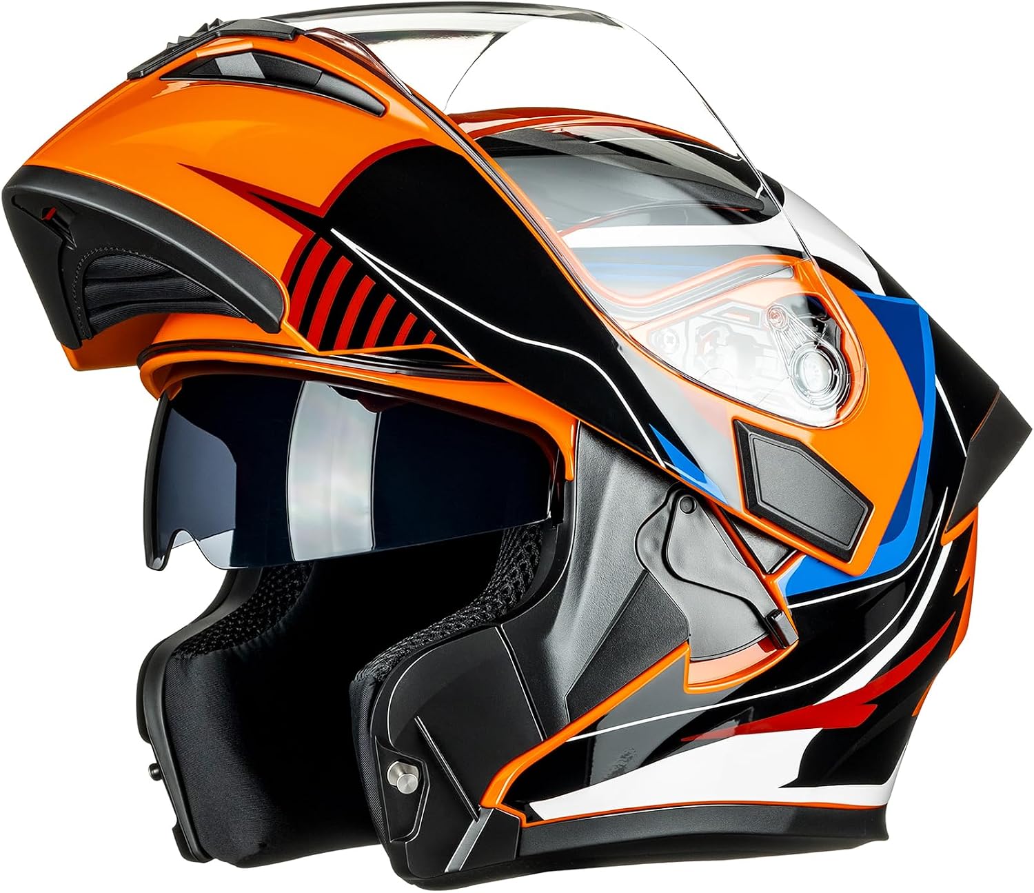 ILM Motorcycle Dual Visor Flip up Modular Full Face Helmet DOT Model 902/902L
