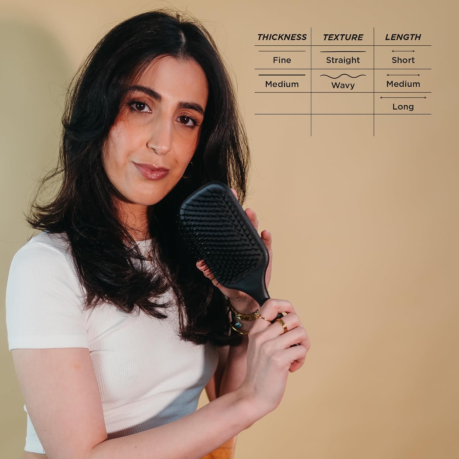 Denman Gentle Paddle Hairbrush for Comfortable Detangling, Blowdrying and Styling
