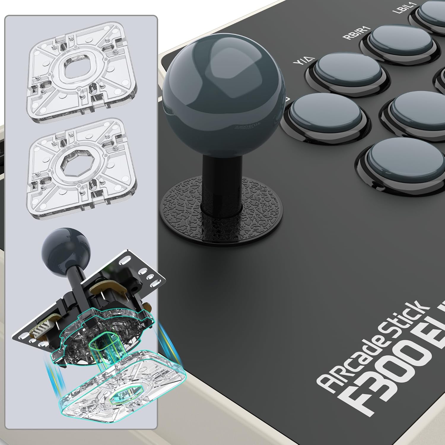MAYFLASH Arcade Stick F300 Elite with Sanwa Buttons and Sanwa Joysticks for Switch/Switch 2, Xbox Series S/X, Xbox One, PS4, PS3, Windows, macOS