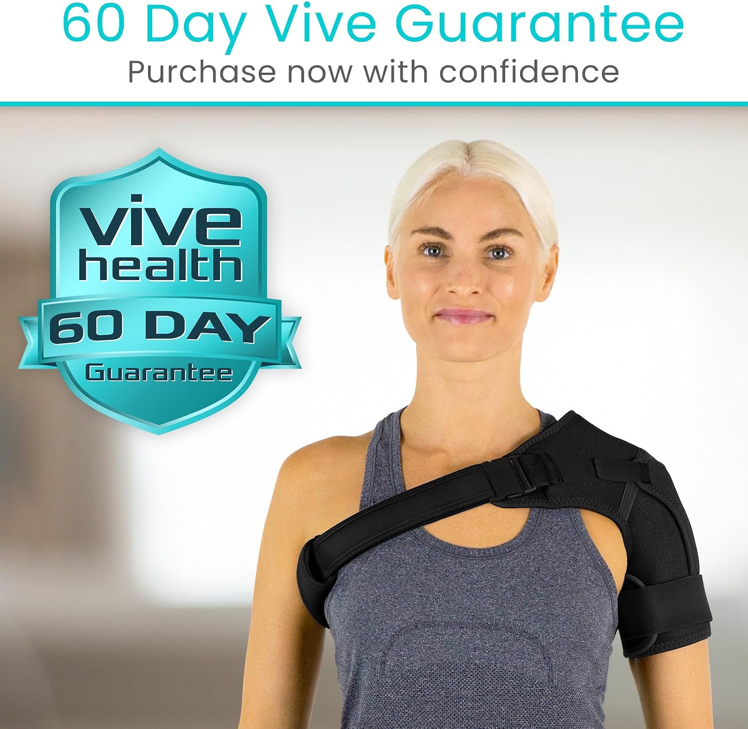 Vive Shoulder Brace for Women & Men - Injury Recovery Compression Support