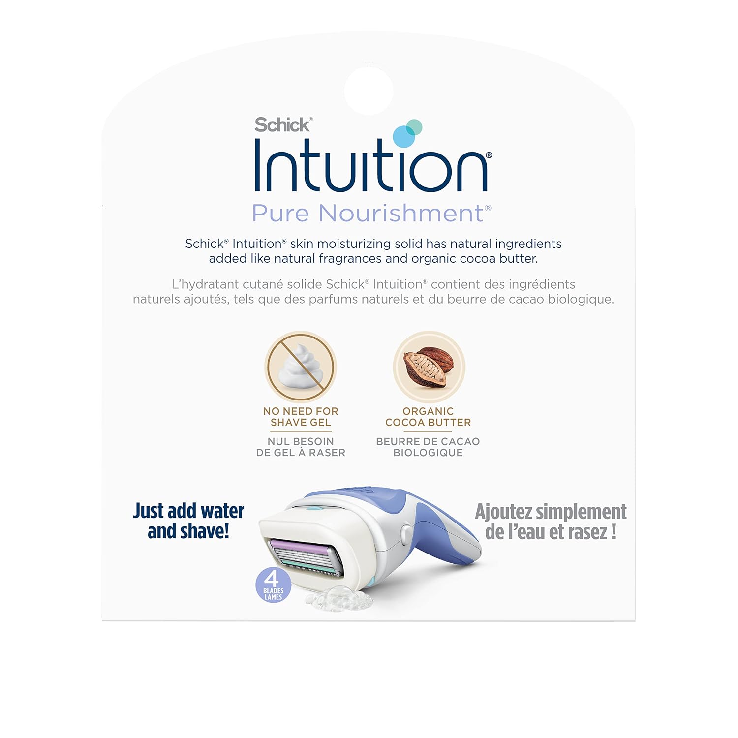 Schick Intuition Pure Nourishment Womens Razor Refills with Coconut Milk and Almond Oil, 3 Count (Pack of 1)