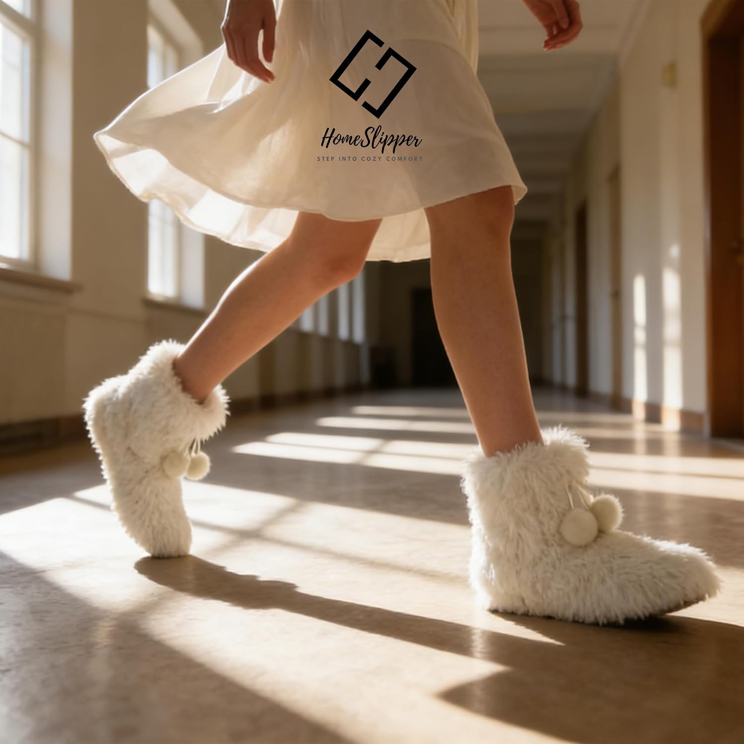 Home Slipper Women's Soft Fleece Plush Warm Indoor House Slipper Boots Shoes