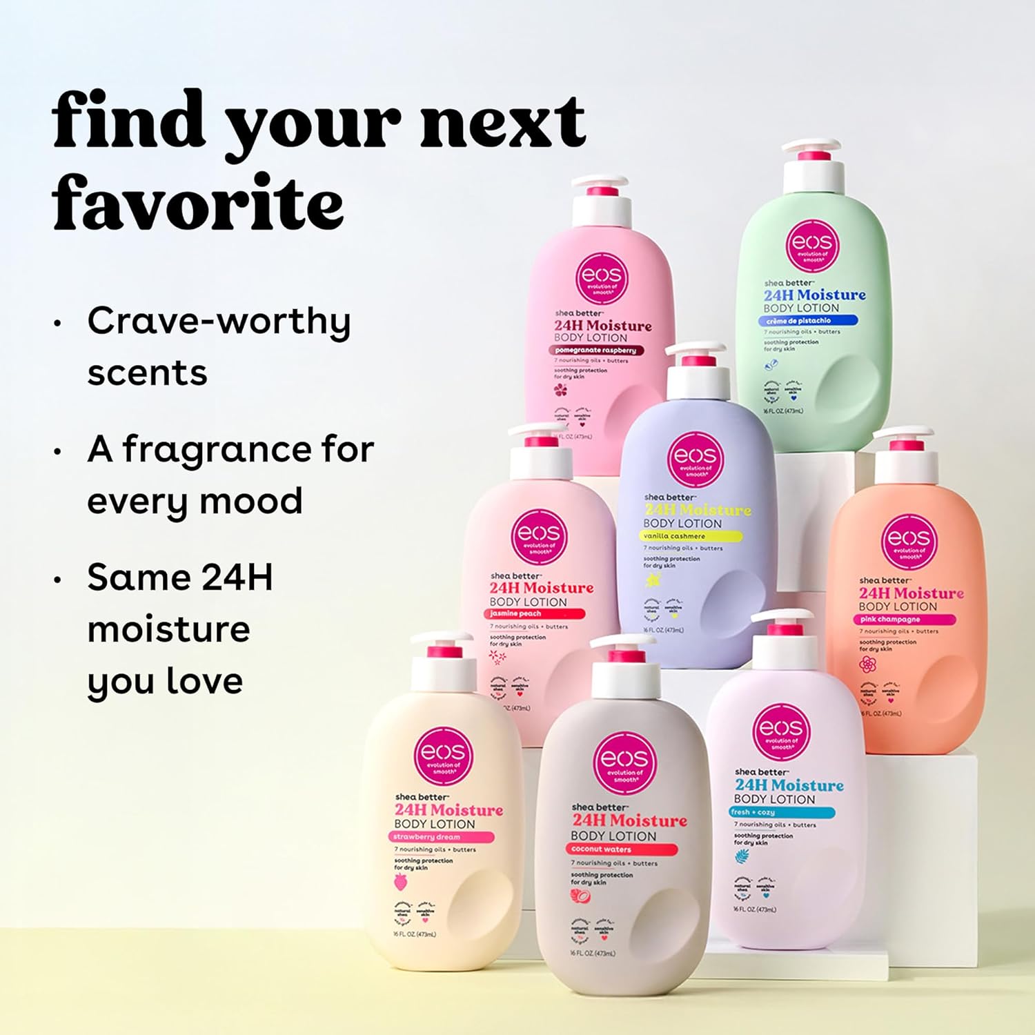 eos Shea Better 24H Moisture Body Lotion- Pomegranate Raspberry, 16 fl oz