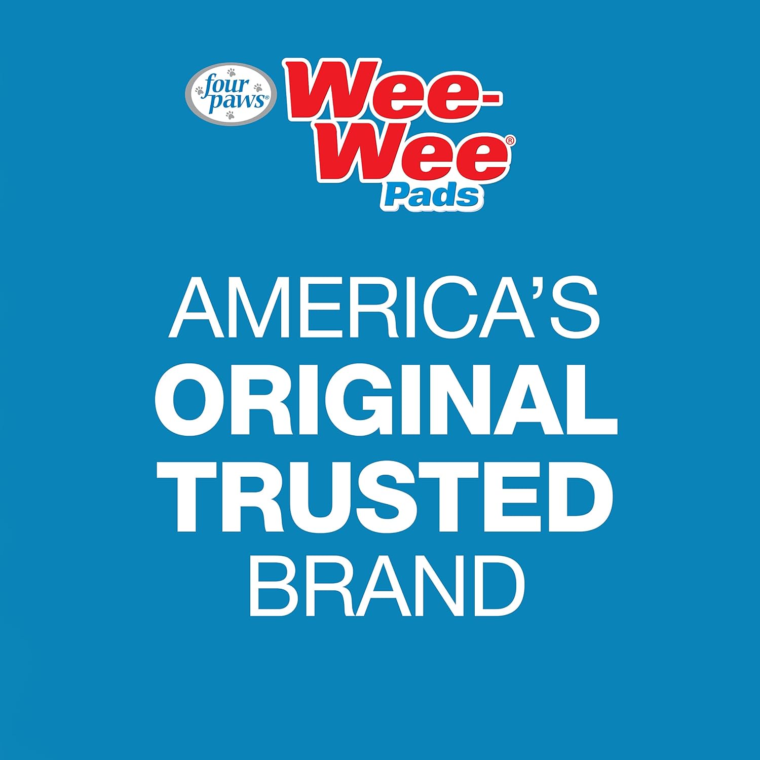Four Paws Wee-Wee Super Absorbent Pads for Dogs, 22 Count | Leak-proof puppy pads, locks in wetness, dog housebreaking & potty training, all day floor protection, 24" x 24"
