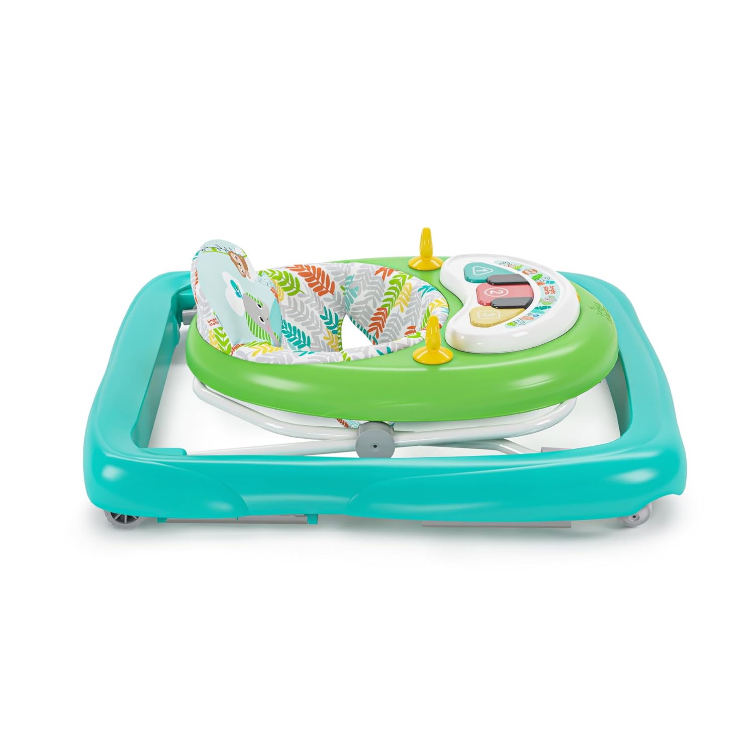 Bright Starts JuneBerry Walk-A-Bout Baby Walker and Entertainer, with Easy Fold Frame for Storage, Ages 6 Months +