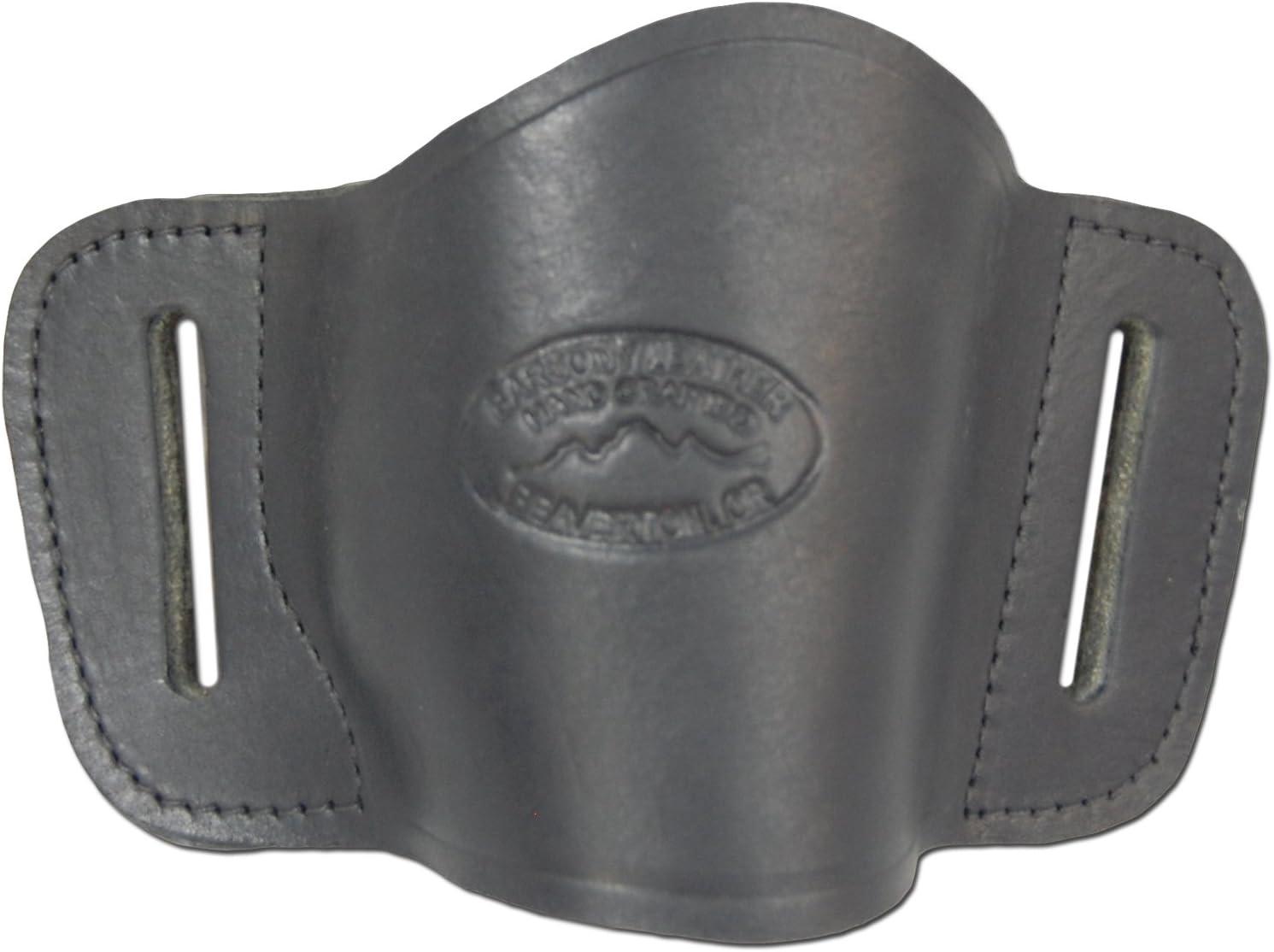 New Barsony Quick Slide Gun OWB Black Leather Holster for Compact 9mm 40 45 Pistols
