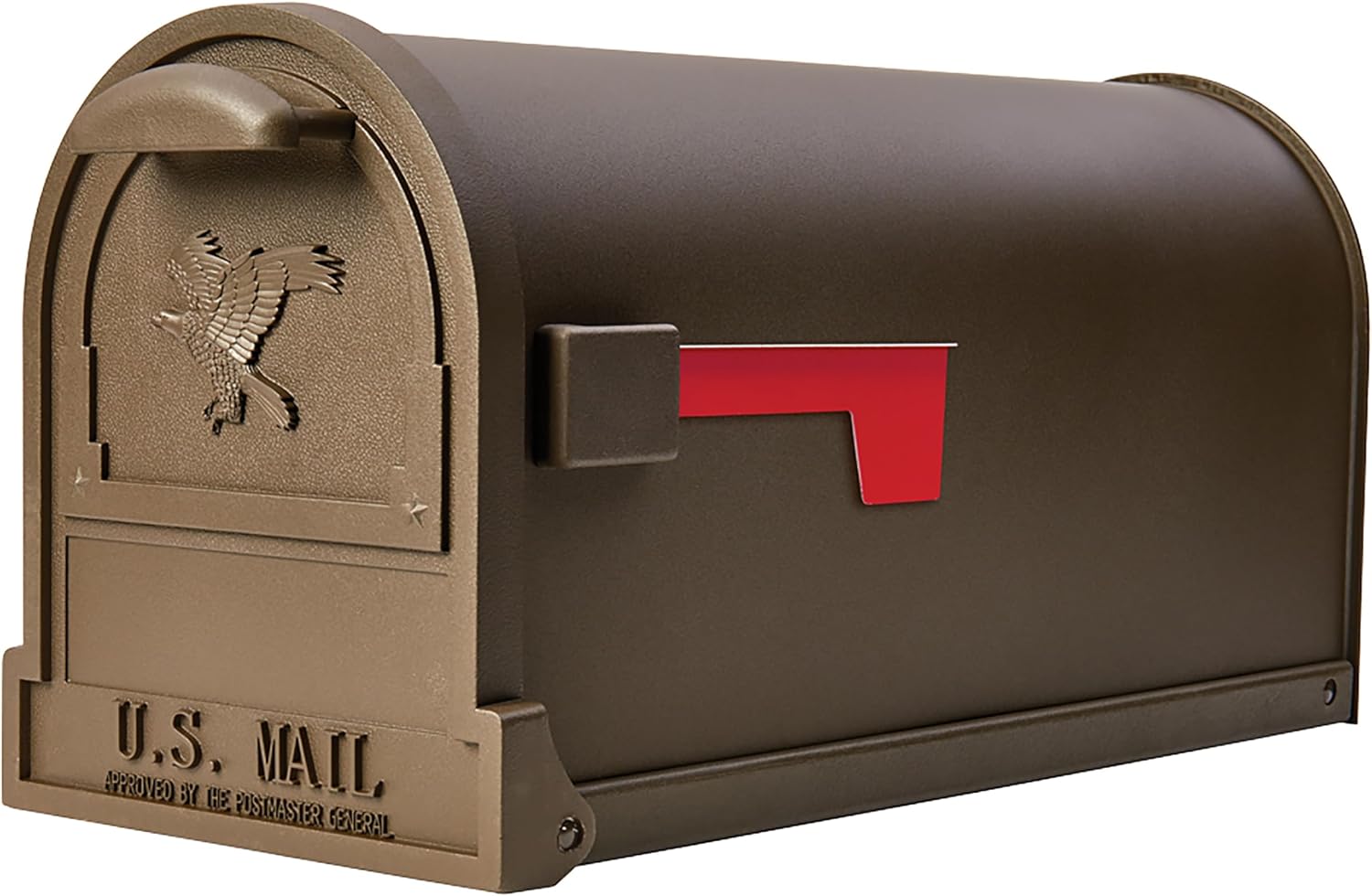 Architectural Mailboxes Arlington Post Mount Mailbox, Black, Large | Galvanized steel build for outside with weather-resistant build and rust-resistant powder-coat finish. USPS approved.
