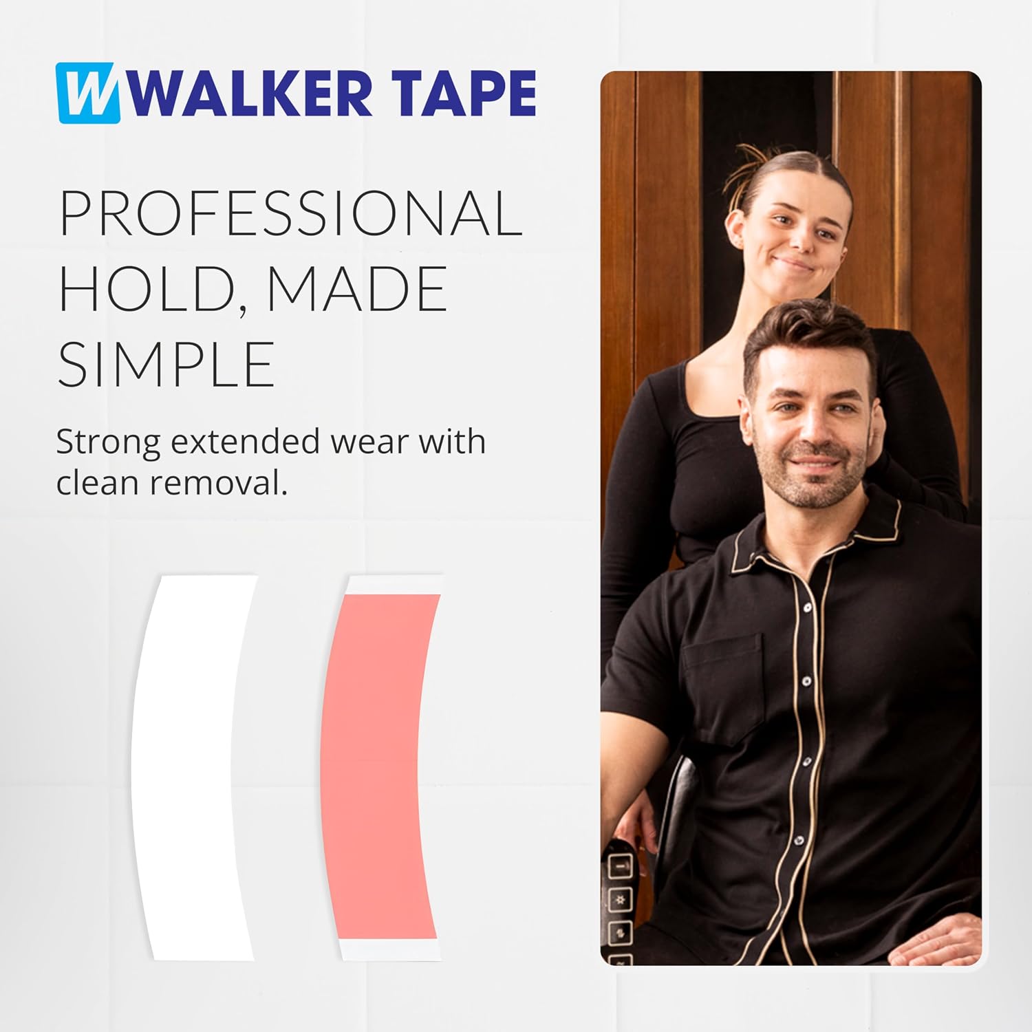 Walker Tape Sensi-Tak Secure Hairpiece Roll 1" x 12 Yards, Extended Wear Wig Tape Double Sided Ultra Hold for Poly Systems, Clear Lace Wig Adhesive for Lace Front Wigs Human Hair and Toupee Adhesives