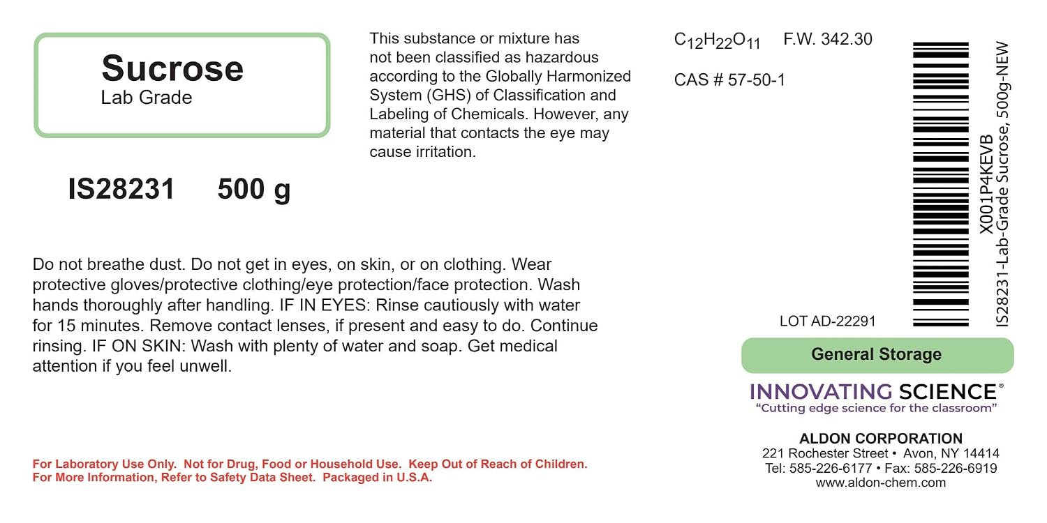 ALDON Innovating Science Lab-Grade Sucrose, 500g - The Curated Chemical Collection
