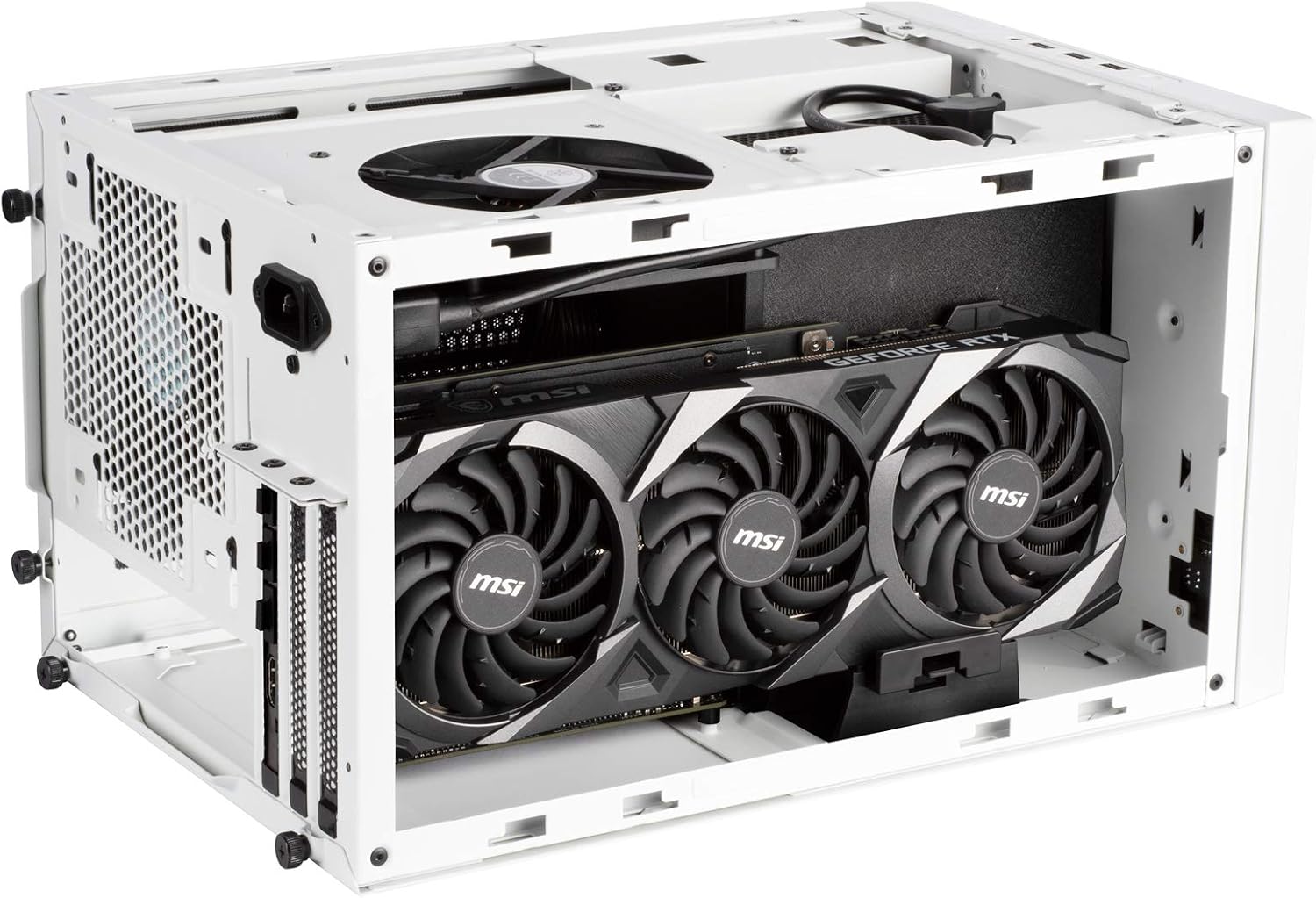 Silverstone Technology SUGO 14, SG14, Black, Mini-ITX Cube Chassis, Supports 3 Slot Full Length GPUs/ATX PSU / 240mm AIO, 4 Removable Panels