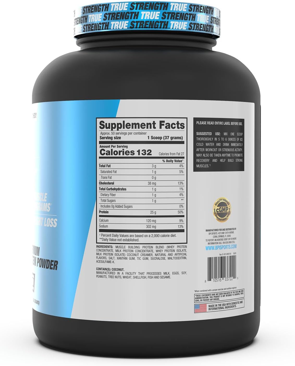 BPI Sports Whey HD Ultra Premium Protein Powder Isolate | Workout Whey Protein Powder For Men & Women for Muscle Gain | Milk Protein Concentrates | Chocolate Cookie/ Vanilla Caramel, 4.07 Pound