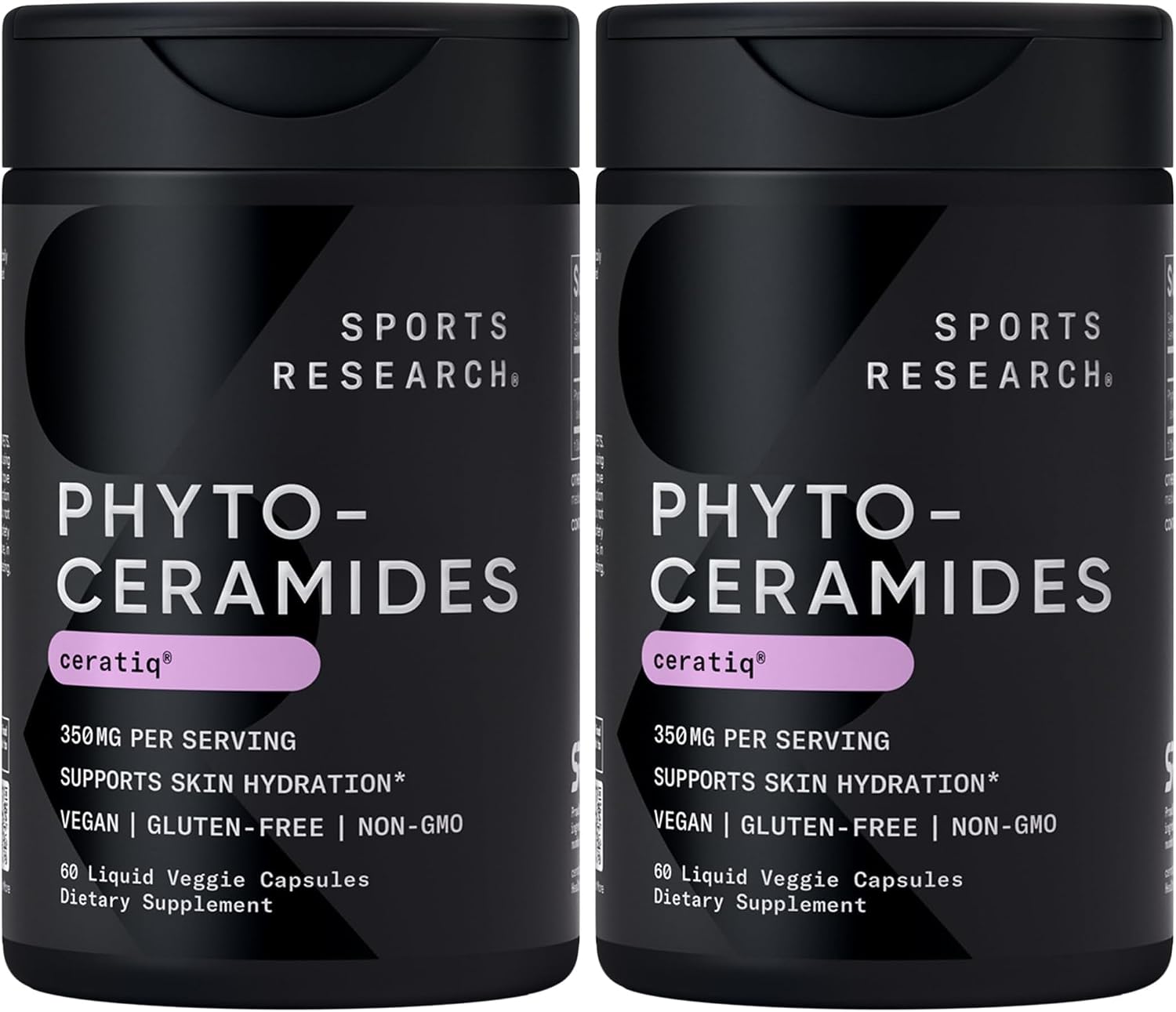 Sports Research® Phytoceramides 350mg w/Ceratiq®, 30 Softgels | Plant-Derived Ceramides for Beauty from Within Skin Hydration | Made with Certiq® | Non-GMO, Soy-Free - 30 Servings