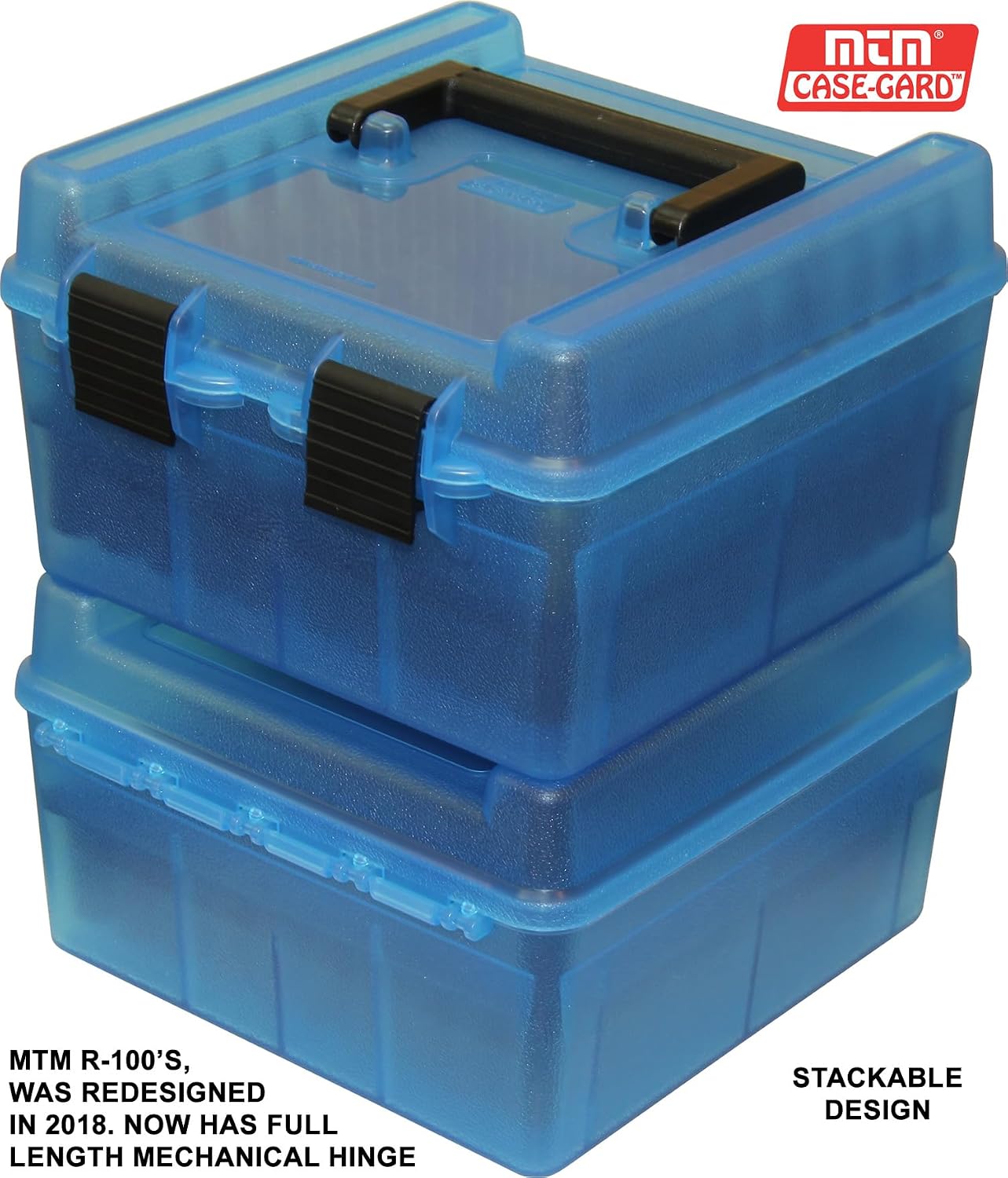 R-100-MAG - Deluxe Ammo Box 100 Round Handle WSM WSSM Ultra Mag, Green, 7.73 x 8 x 4.47"