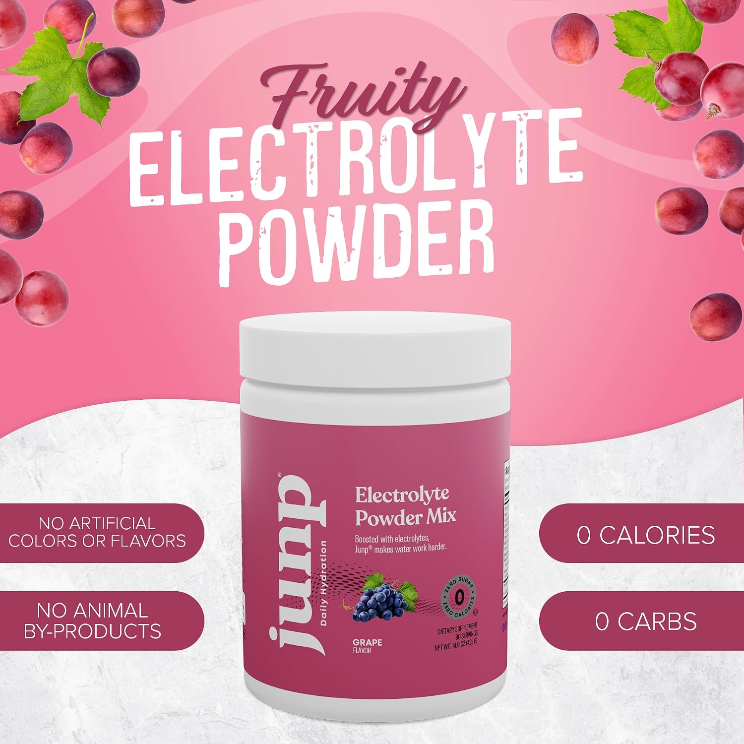 JUNP Electrolytes Powder No Sugar No Carbs – Lemonade Keto Electrolyte Drink Mix - Potassium & Salt Hydration Powder Electrolytes - Zero Calorie