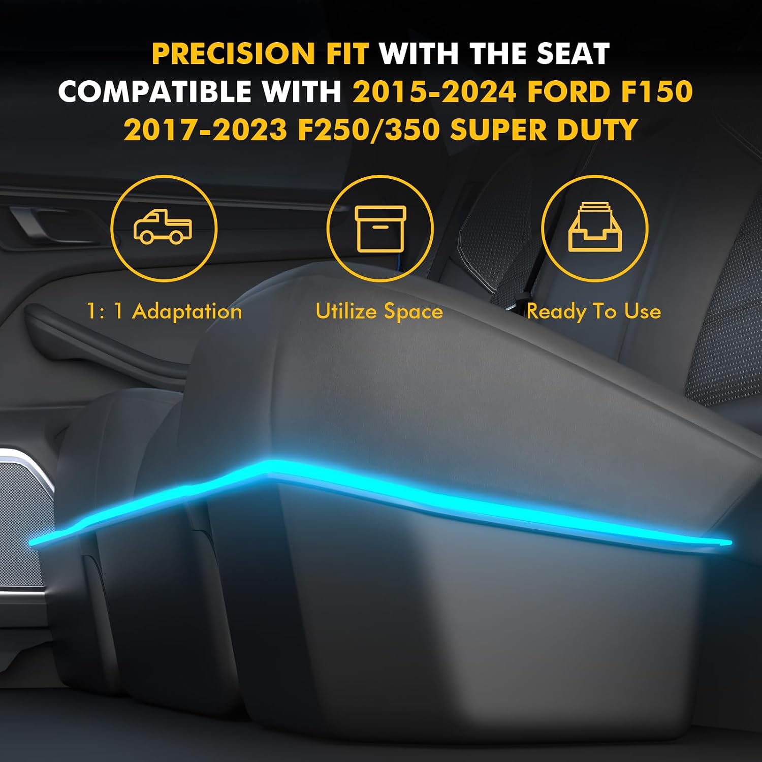 MIKKUPPA Truck Under Seat Storage - Fit for 2015-2026 Ford F150 F250 F350 | Compatible with 2015-2026 F150 SuperCrew Cab & Crew Cab