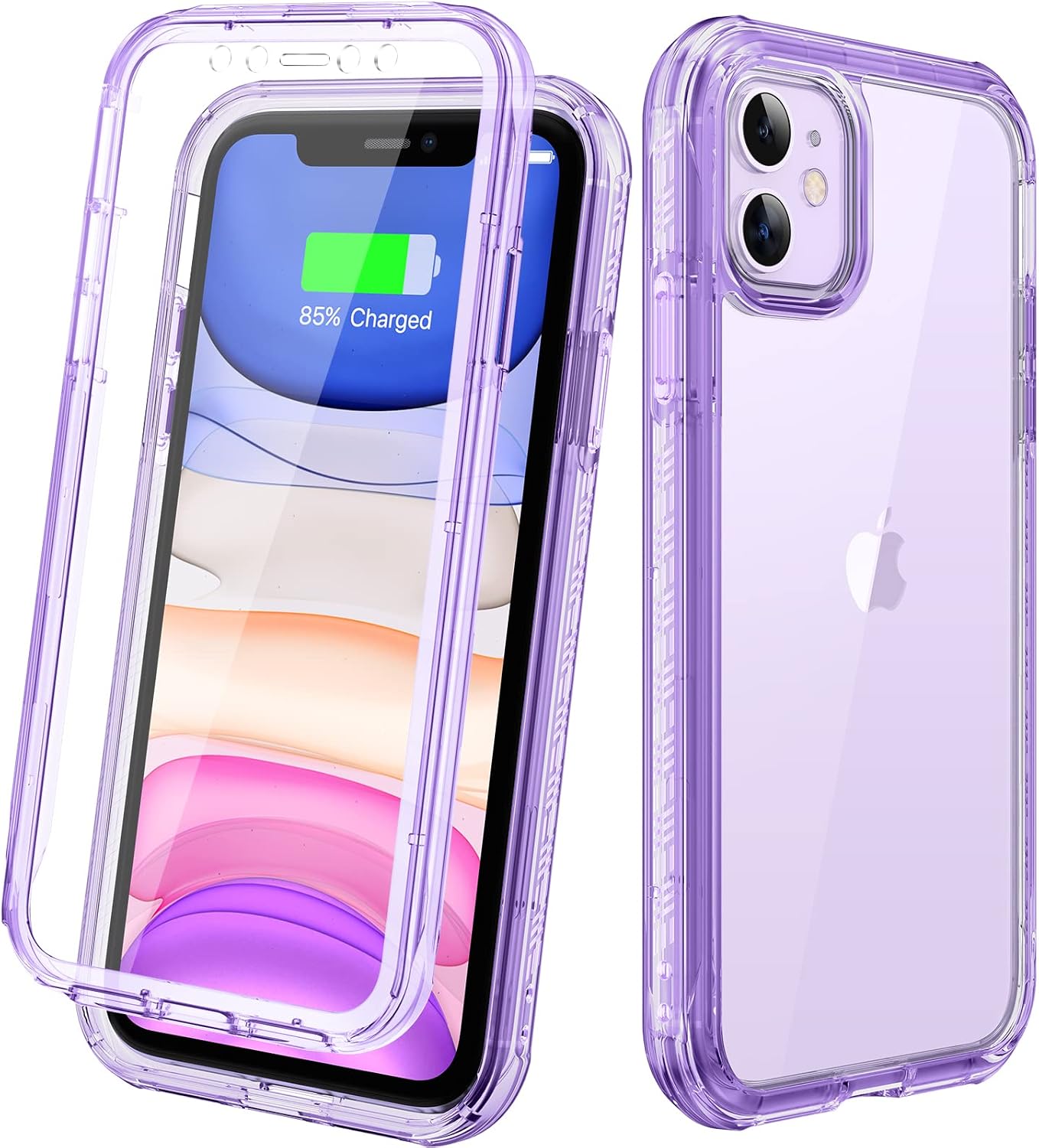 Diaclara Designed for iPhone 12 Mini Case, Full Body Rugged with Built-in Touch Sensitive Anti-Scratch Screen Protector