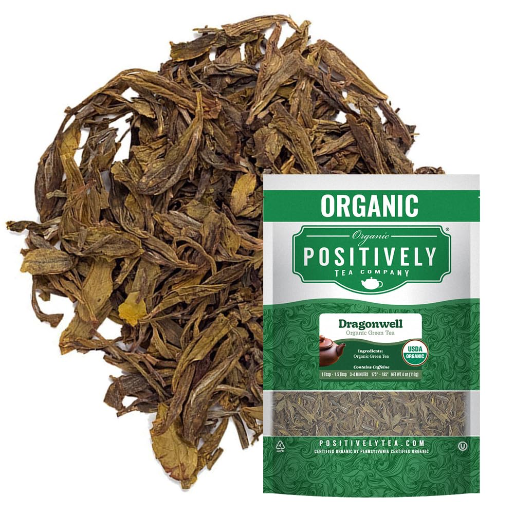 Organic Positively Tea Company, Pinhead Gunpowder Green Tea, Loose Leaf, 16 Ounce