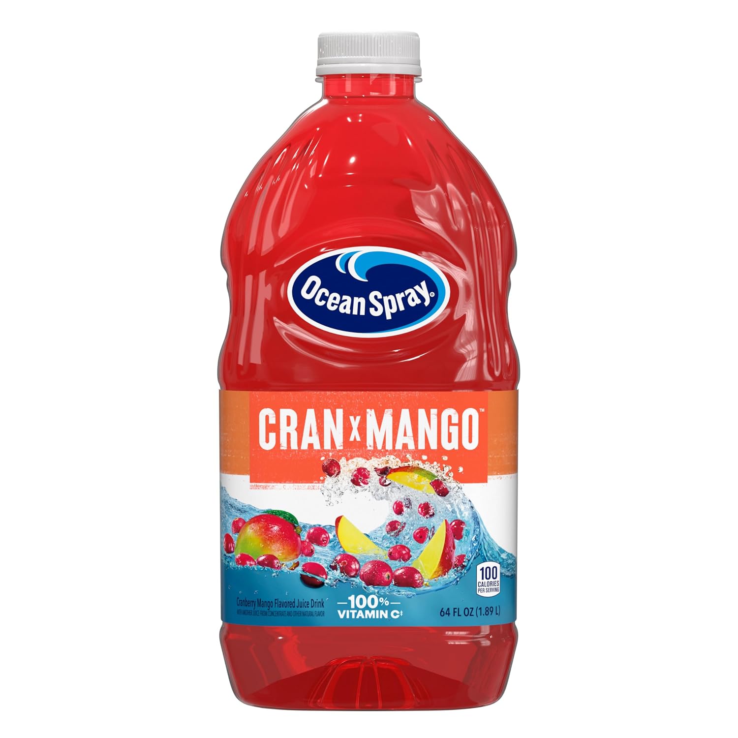 Ocean Spray® Cran-Apple™ Juice Drink, 64 Ounce Bottle, 8 Count | Ocean Spray® Cran-Apple™ Juice Drink, Made with Real Fruit Juice, 64 Fluid Ounce Bottle