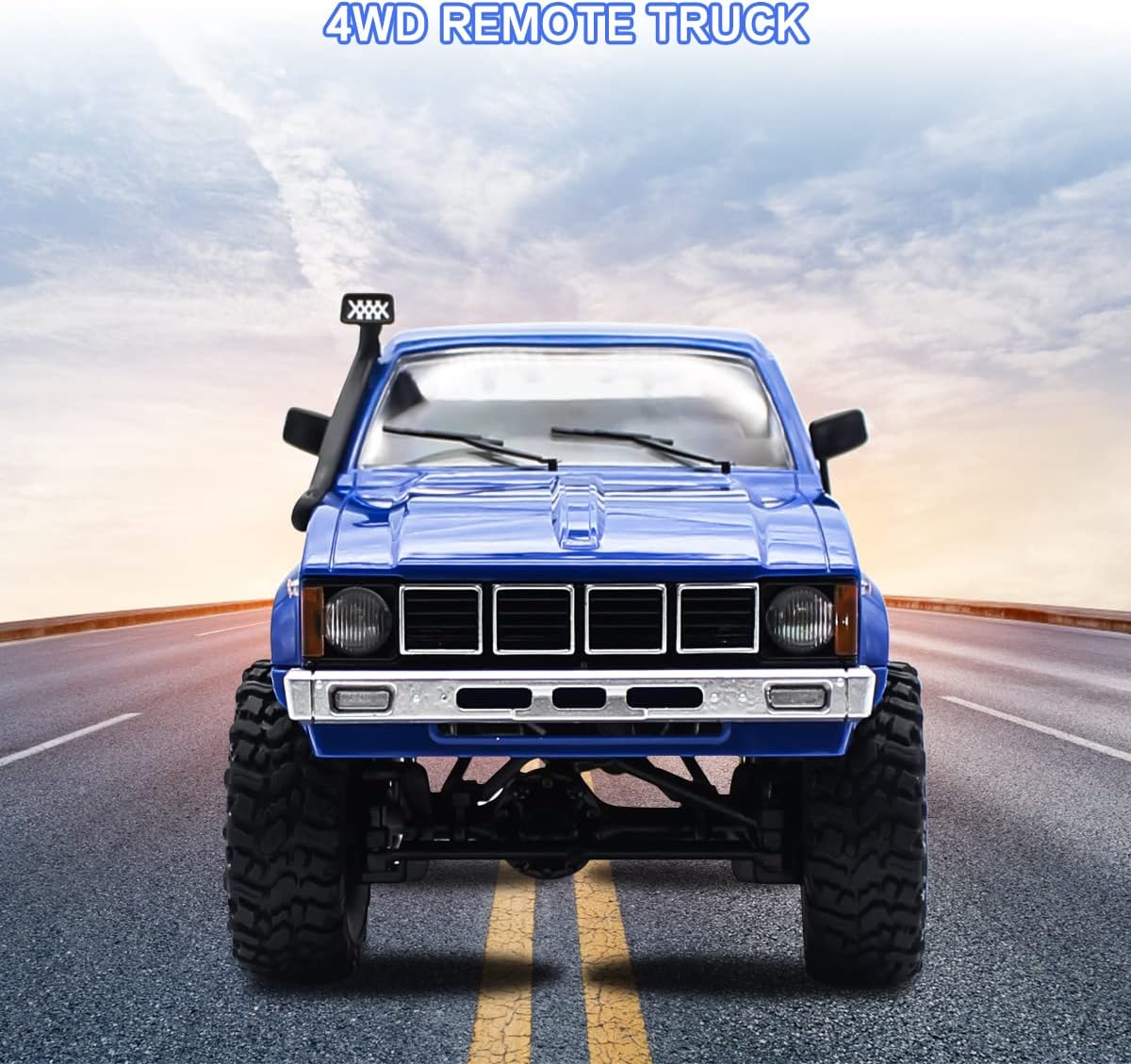 Mostop RC Crawler WPL C24 Rock Crawler RC Truck 4x4 Off Road, 1:16 Scale RTR Remote Control Truck, 2.4Ghz Proportional Steering RC Car with LED Lights