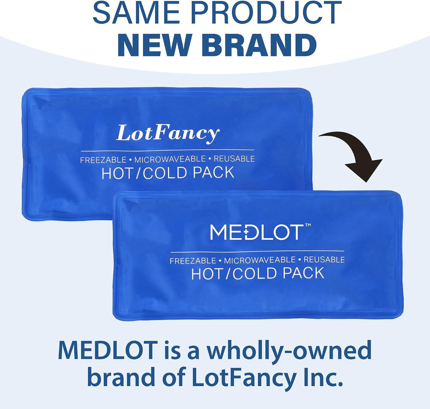 LotFancy Ice Pack for Injuries, Pack of 2, Reusable Hot Cold Pack for Therapy, Cooling or Heating Pad for First Aid, Back Shoulder Neck Head Feet Pain Relief, 11 x 5 Inches
