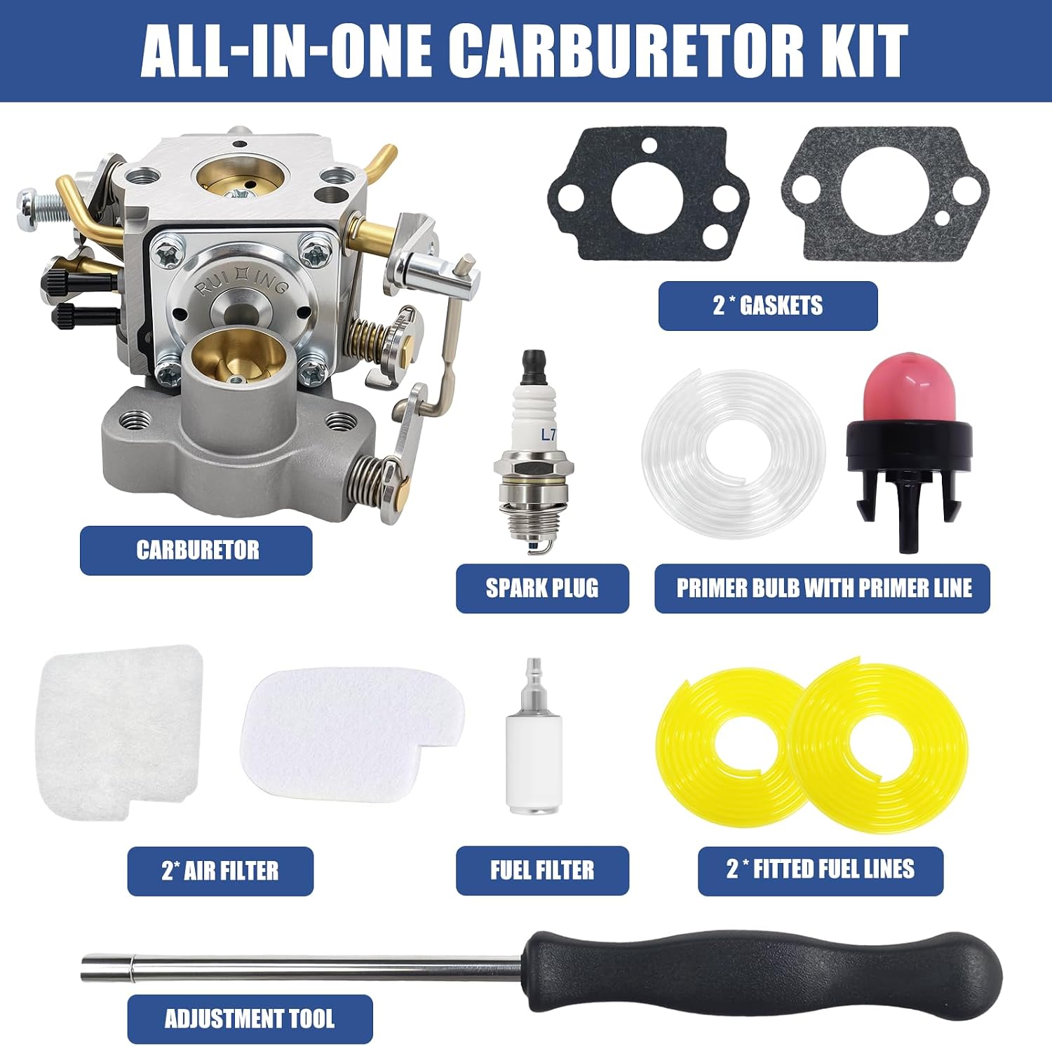 Podoy PP4218A P3314 Carburetor Compatible with Poulan Pro Chainsaw | Replaces 545070601 530070701 530035590, Compatible with P3416 P3816 PR4218 PP4218A 18" 35cc 42cc Craftsman ZAMA C1M-W26C