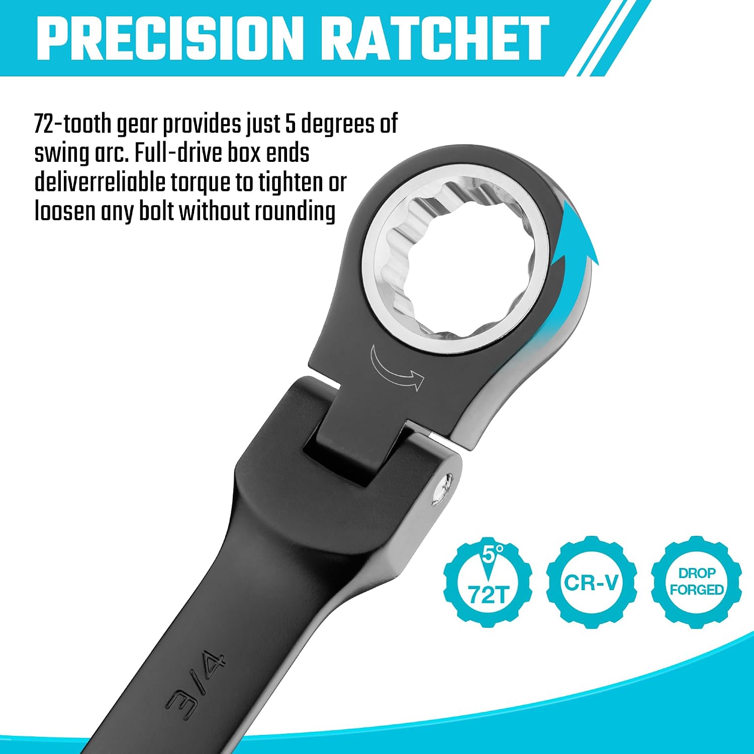 DURATECH 22-Piece Ratcheting Wrench Set, Combination Wrench Set, Metric&SAE