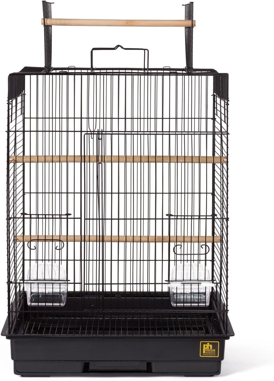 Prevue Pet Products Top Opening Bird Cage - Black | Stand Alone Indoor Birdcage for Parakeets, Cockatiels, Conures, Lovebirds, and Similar Sized Birds