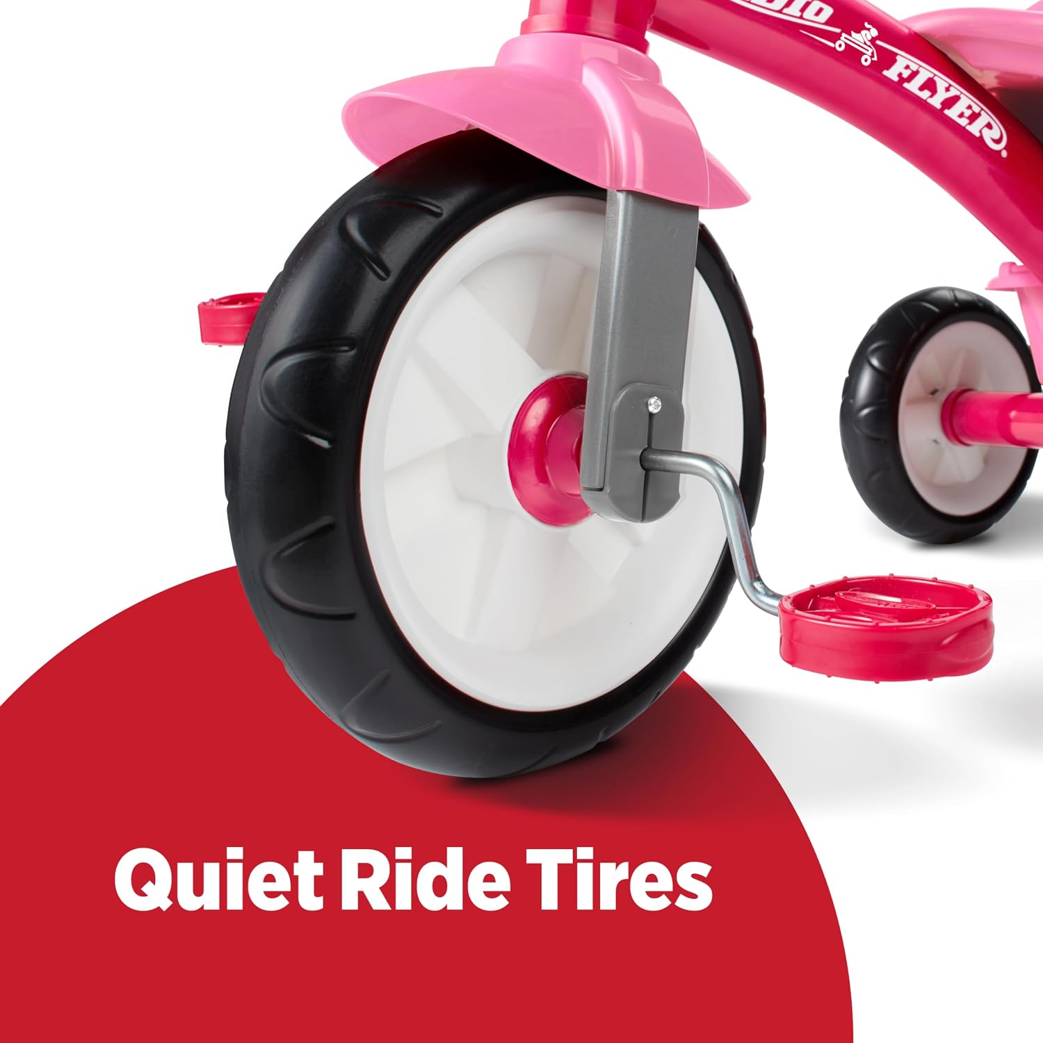 Radio Flyer Red Rider Trike, for Ages 2.5-5, Toddler Tricycle | Quiet Ride Wheels, Comfort Grip Handlebars, Easy Carry Seat Handle, Covered Storage Bin, (Amazon Exclusive)