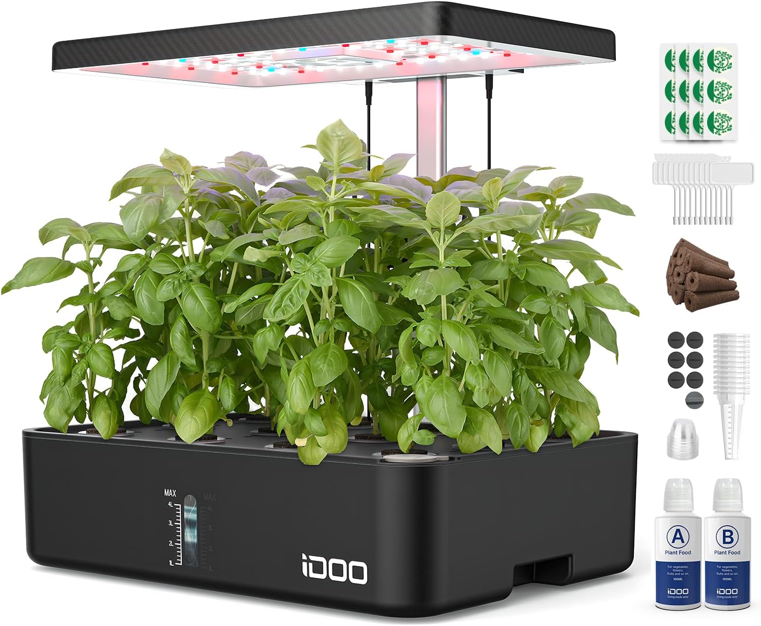 iDOO 12Pods Hydroponics Growing System Garden with LED Grow Light