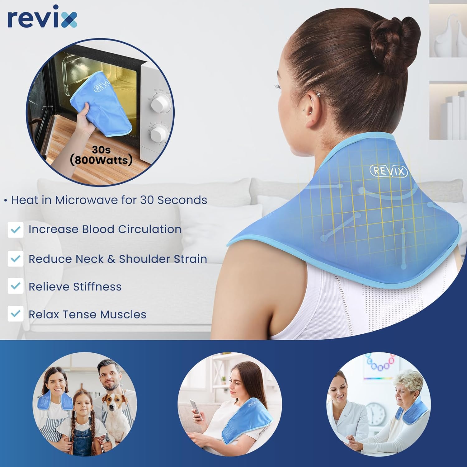 REVIX Ice Pack for Shoulders and Neck, Shoulder Ice Pack for Back Relief