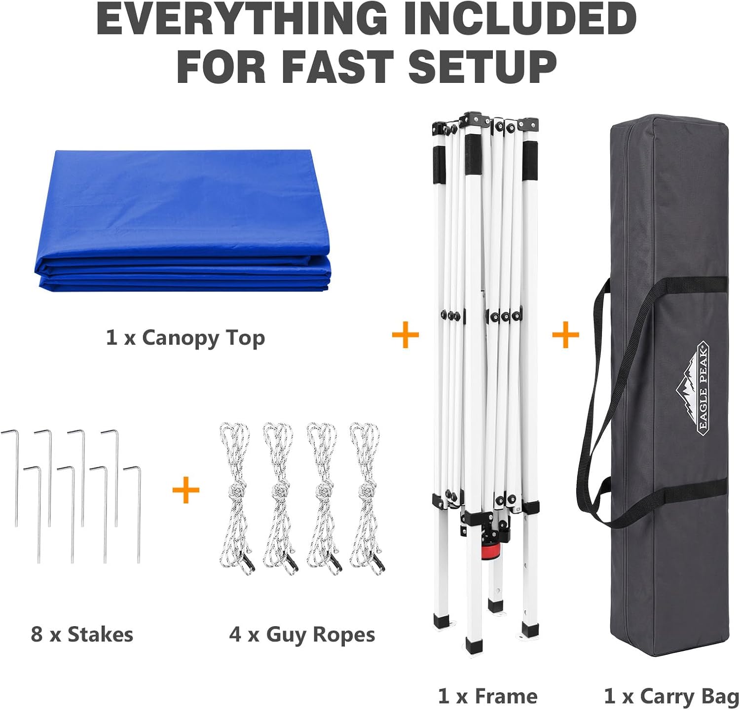 EAGLE PEAK 10x10 Slant Leg Pop Up Canopy Tent, Blue