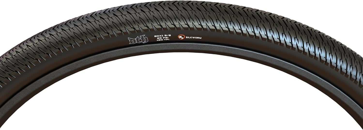 Maxxis DTH | Single Compound | Grooved Slick BMX Tire | Durable Single Compound Rubber, Low Drag Tread, BMX, Dirt Jump, Pump Track