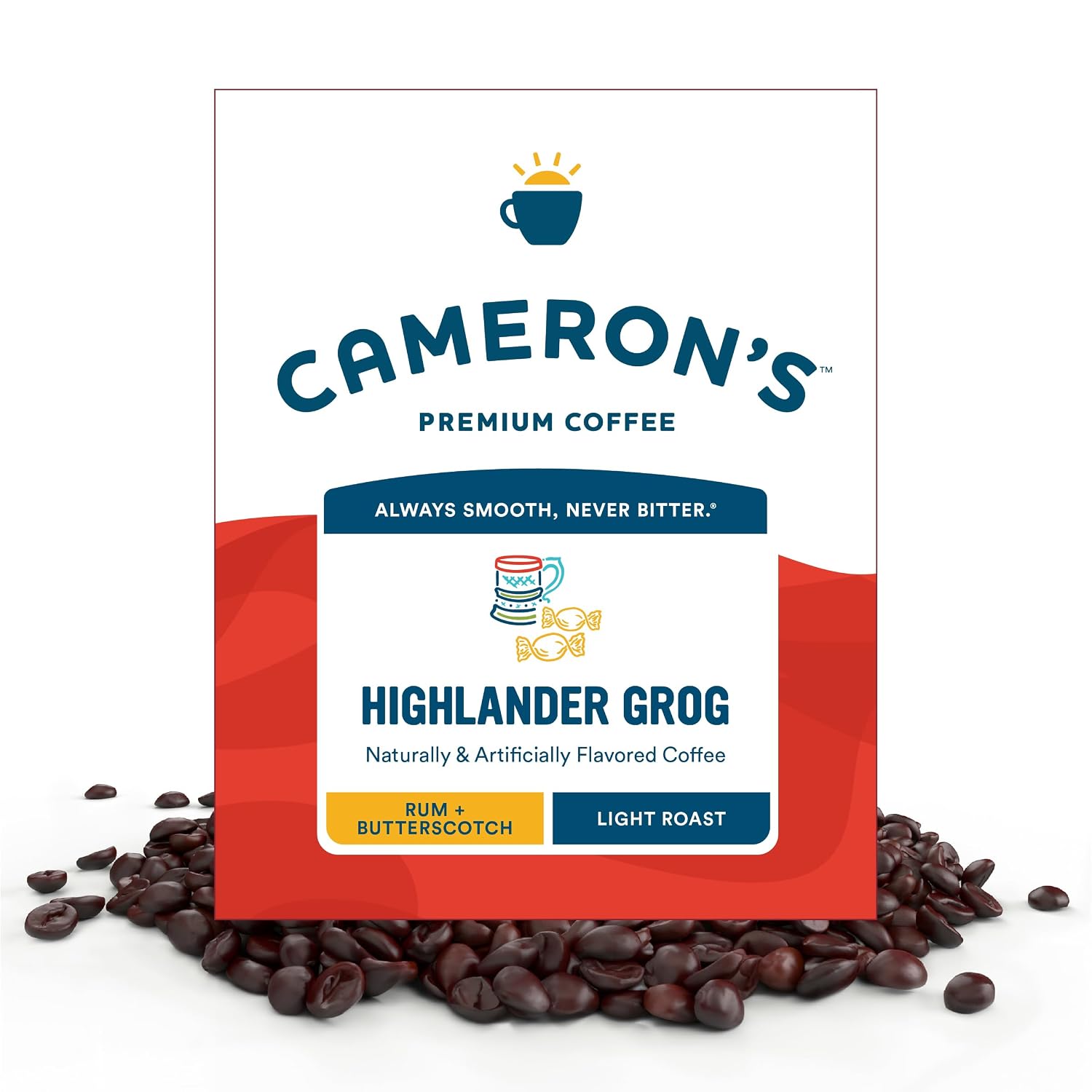 Cameron's Coffee Roasted Whole Bean Coffee, Flavored, Vanilla Hazelnut, 4 Pound