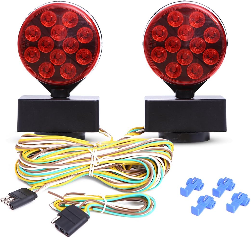 CZC AUTO 12V LED Magnetic Towing Light Kit for Boat Trailer RV Truck