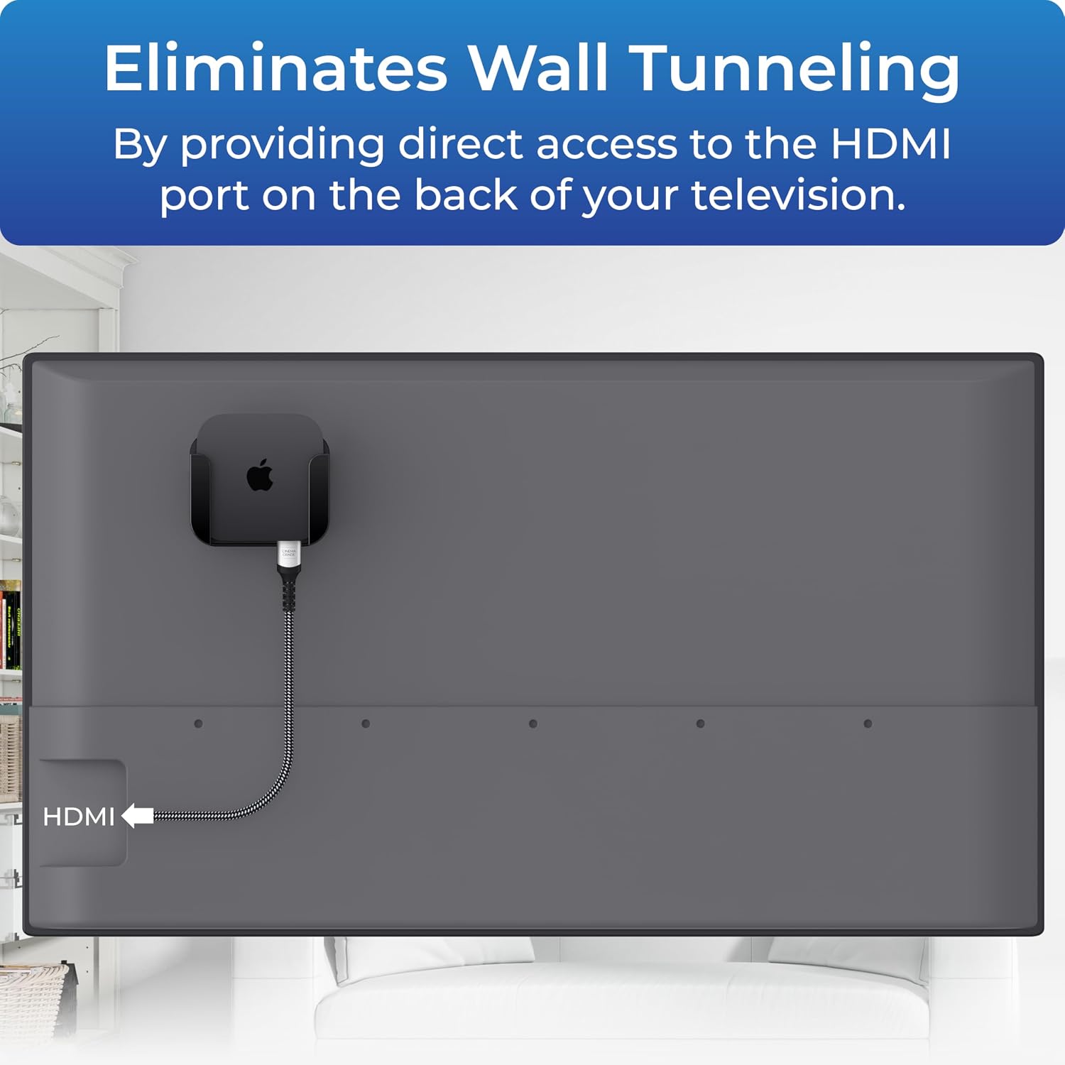 Premium Mount for Apple TV - Compatible with Every Apple TV | Designed in USA – Reliable and Easy Apple TV Installation – Special Features: Includes Heat Management and Strong TV Adhesive